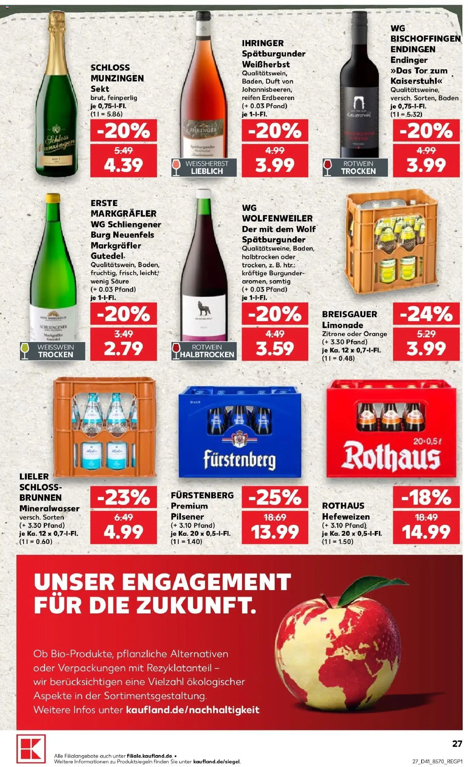Prospekt Kaufland ab 05.10.2026 » Angebote Online zum Blättern | Seite: 37 | Produkte: Weißwein, Rotwein, Limonade, Mineralwasser