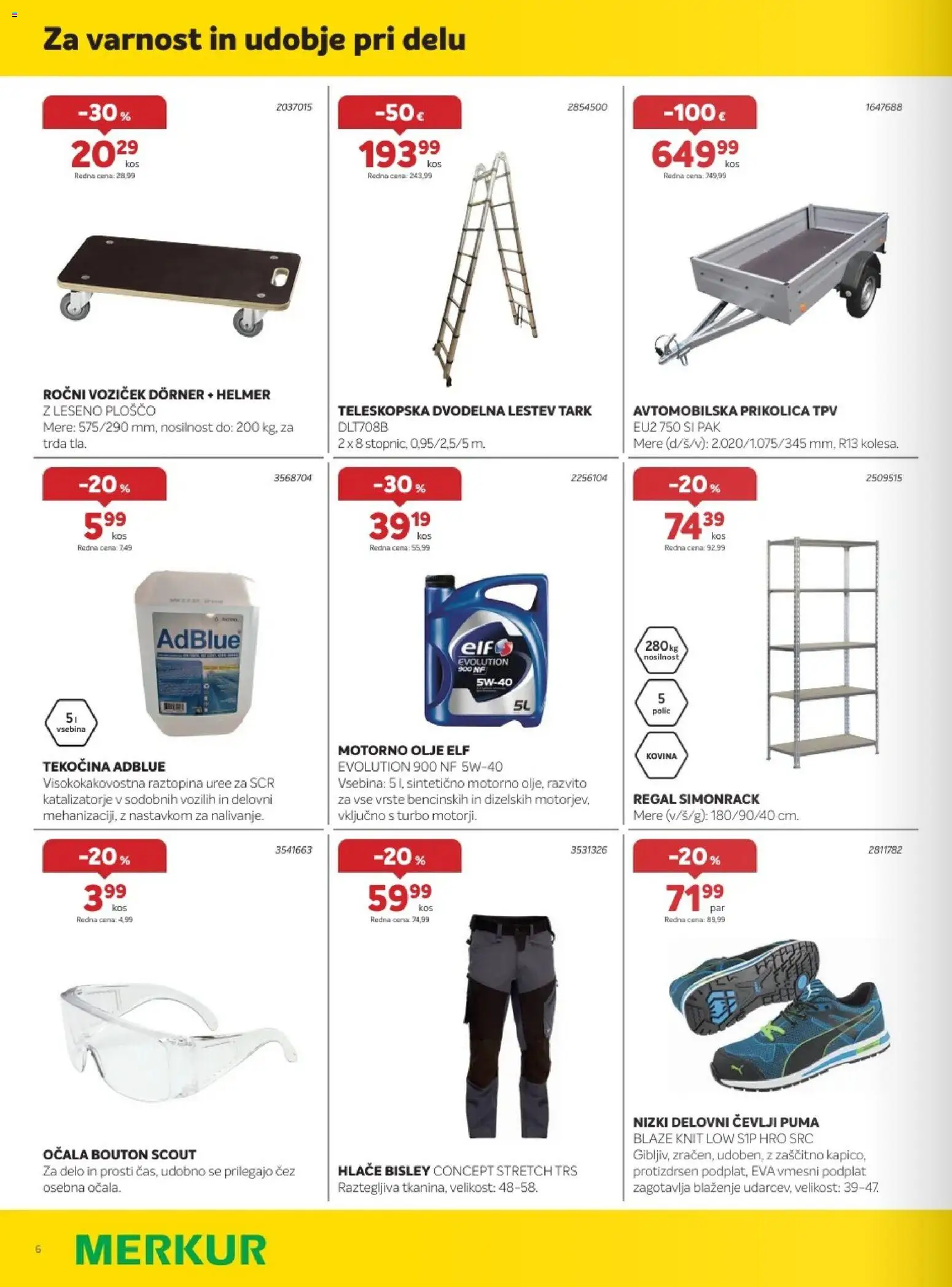 Novi Merkur katalog ponudbe – veljaven od 02.09.2026 | Stran: 6 | Izdelki: Regal, Hlace, Voziček, Ocala