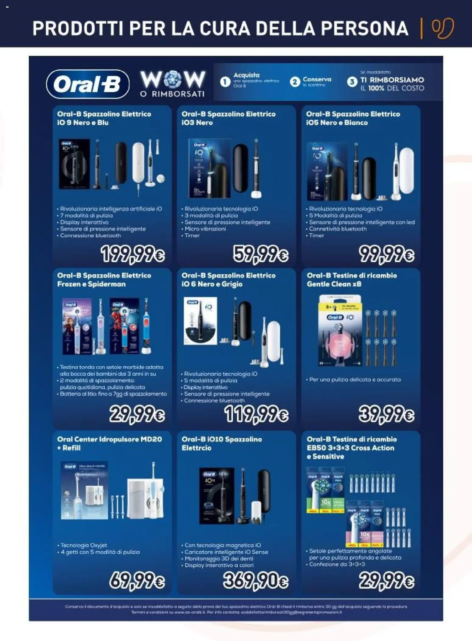 Volantino Unieuro del 03.04.2026 | Pagina: 13 | Prodotti: Spazzolino, Spazzolino elettrico, Batteria