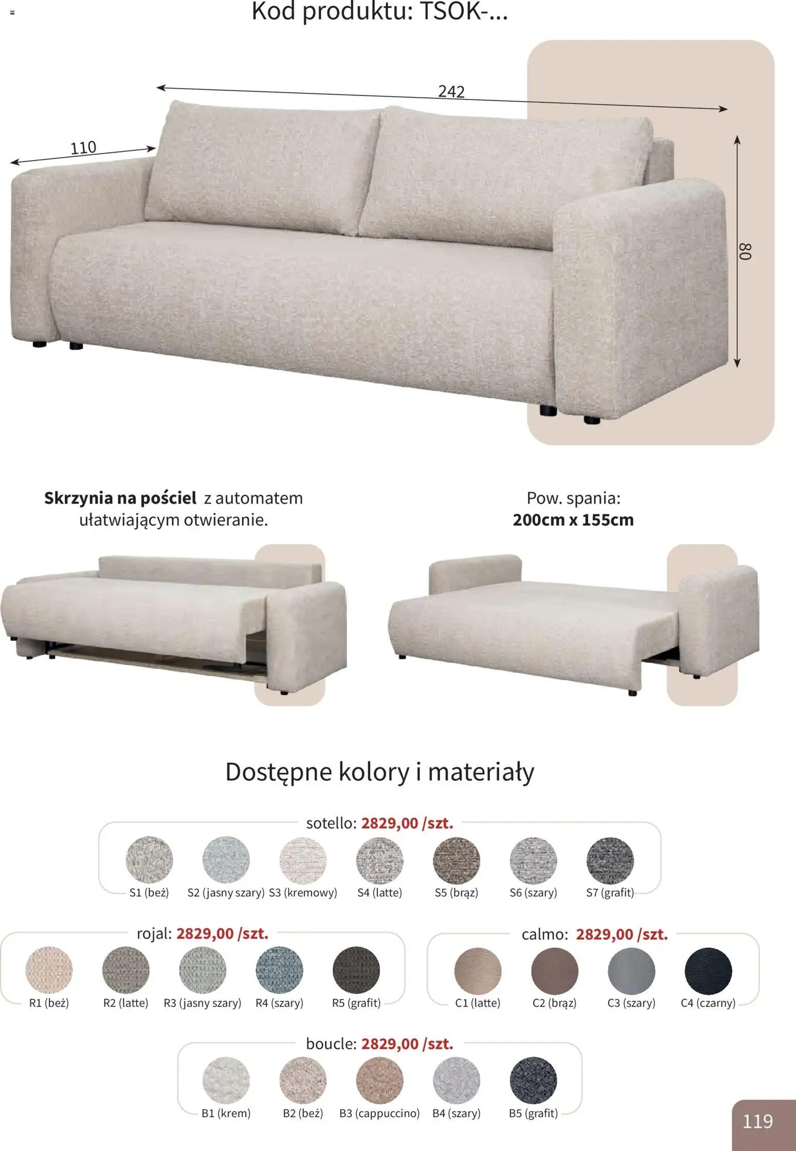 Bodzio Katalog od 01.10.2026 | Strona: 119 | Produkty: Pościel, Cappuccino, Krem