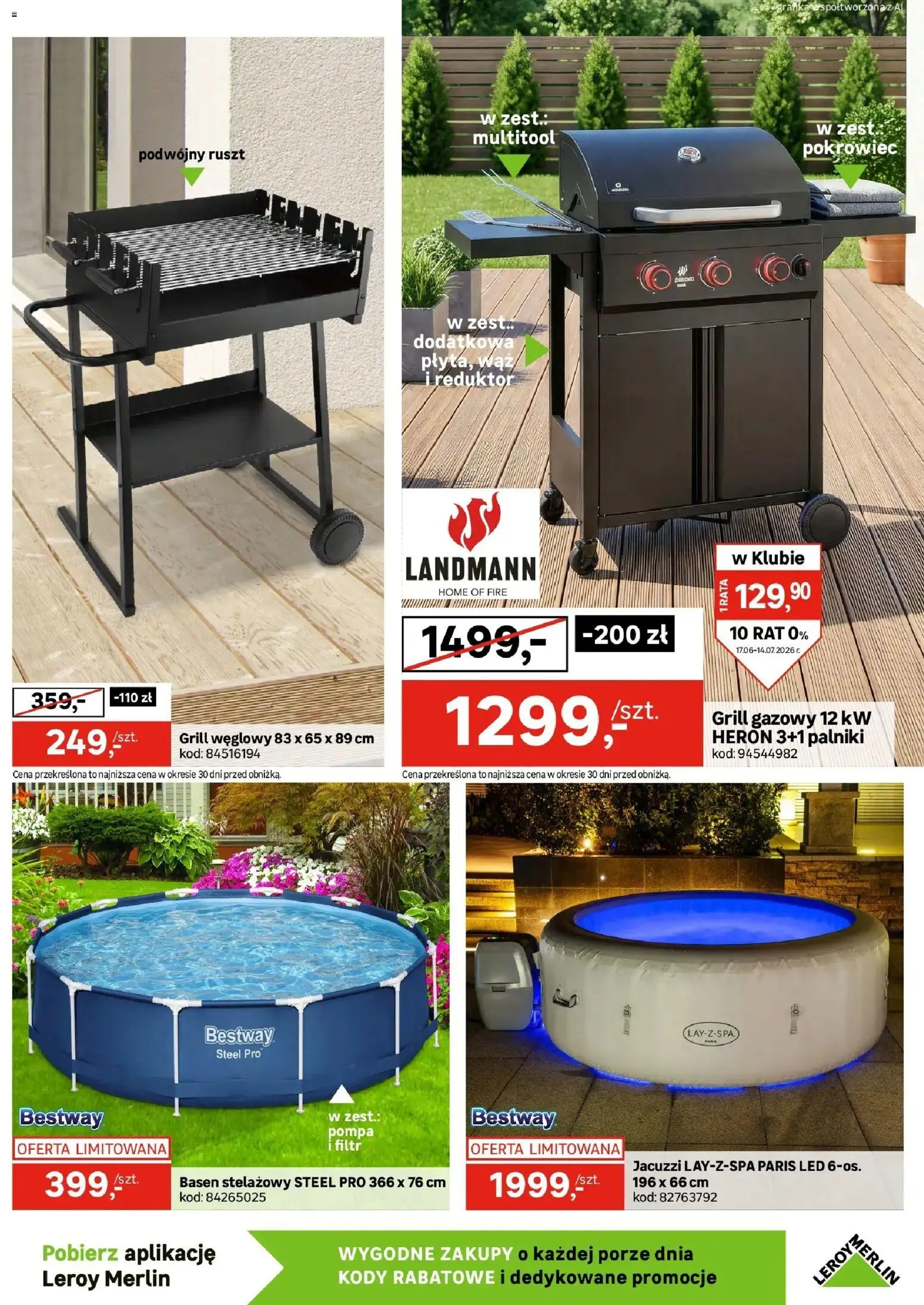 Leroy Merlin gazetka od 17.06.2026 | Strona: 5 | Produkty: Multitool, Grill, Grill gazowy, Basen