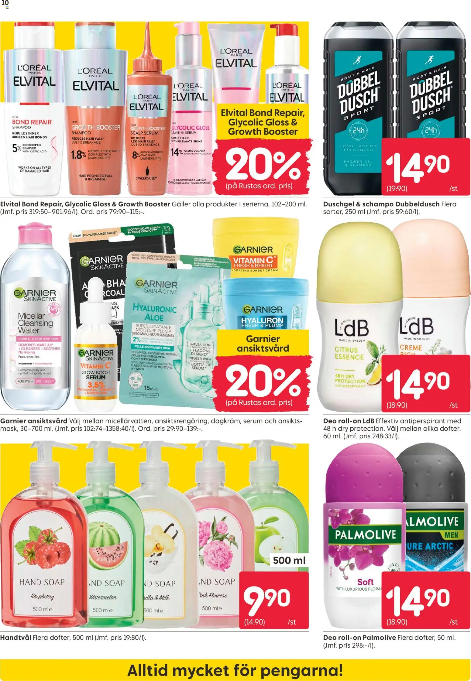 Rusta reklamblad aktuell från 07/09/2026 | Sida: 10 | Produkter: Deodorant, Antiperspirant, Set, Serum