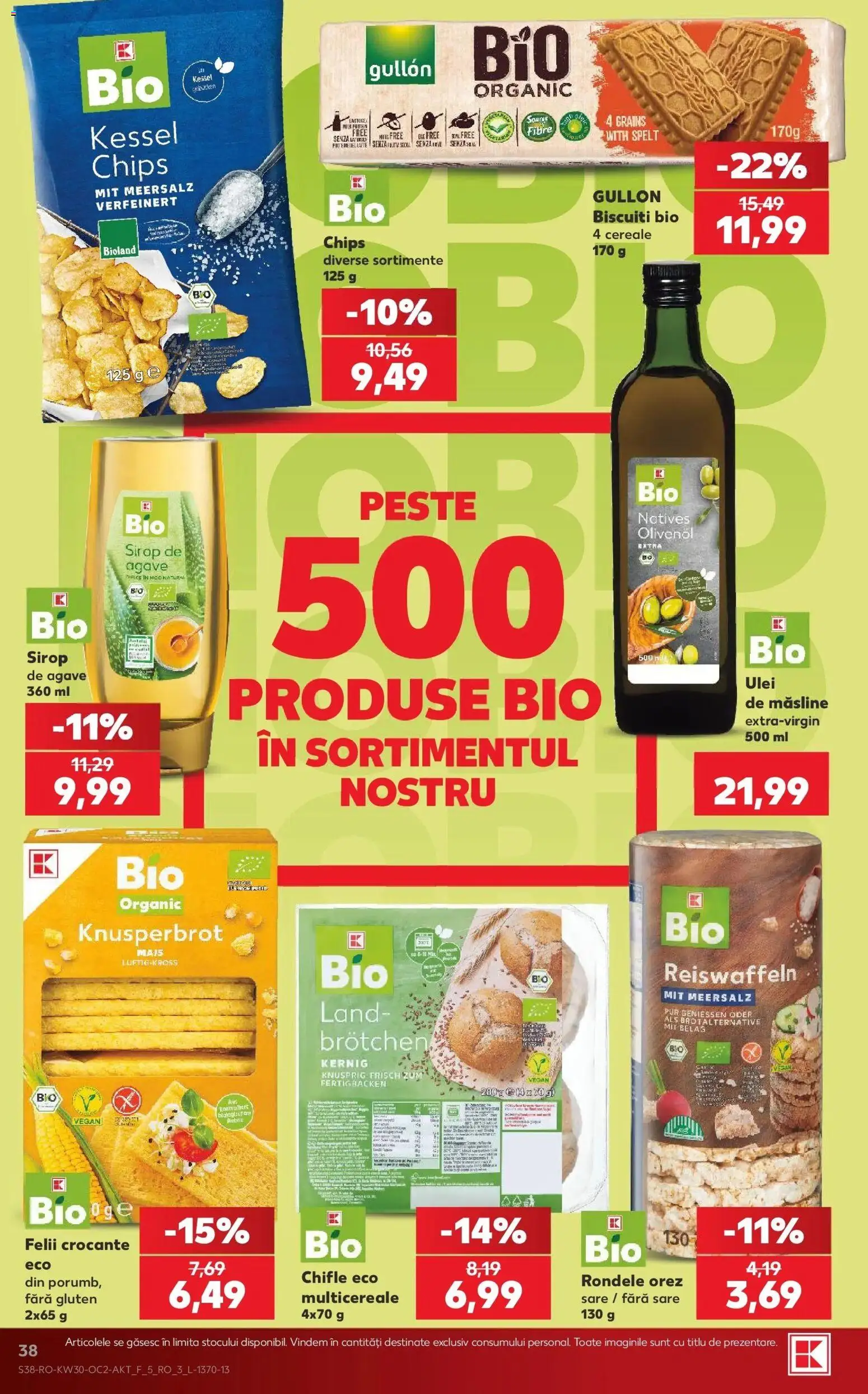 Noul catalog Kaufland – valabil de la 22.07.2026 | Pagină: 38 | Produse: Ulei, Pește, Sirop, Sare