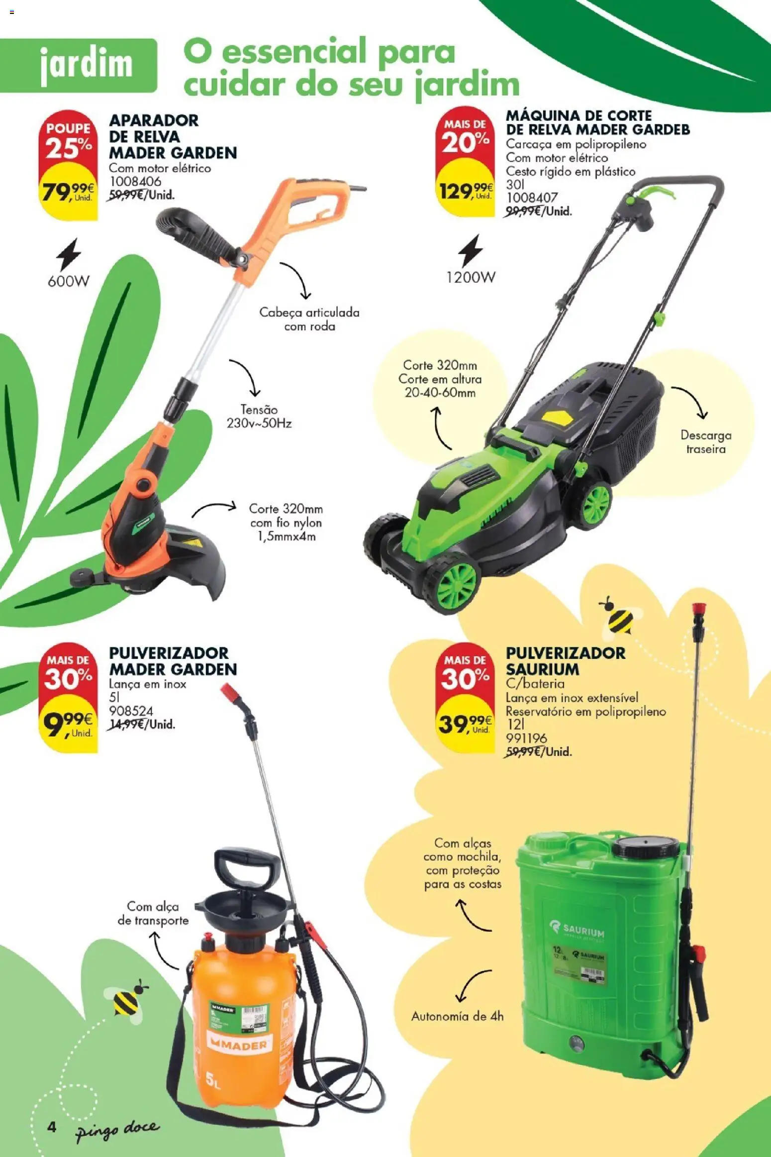 Pingo Doce Bazar Ar Livre │ válido de 05.05.2026 | Página: 4 | Produtos: Mochila, Aparador de relva, Aparador
