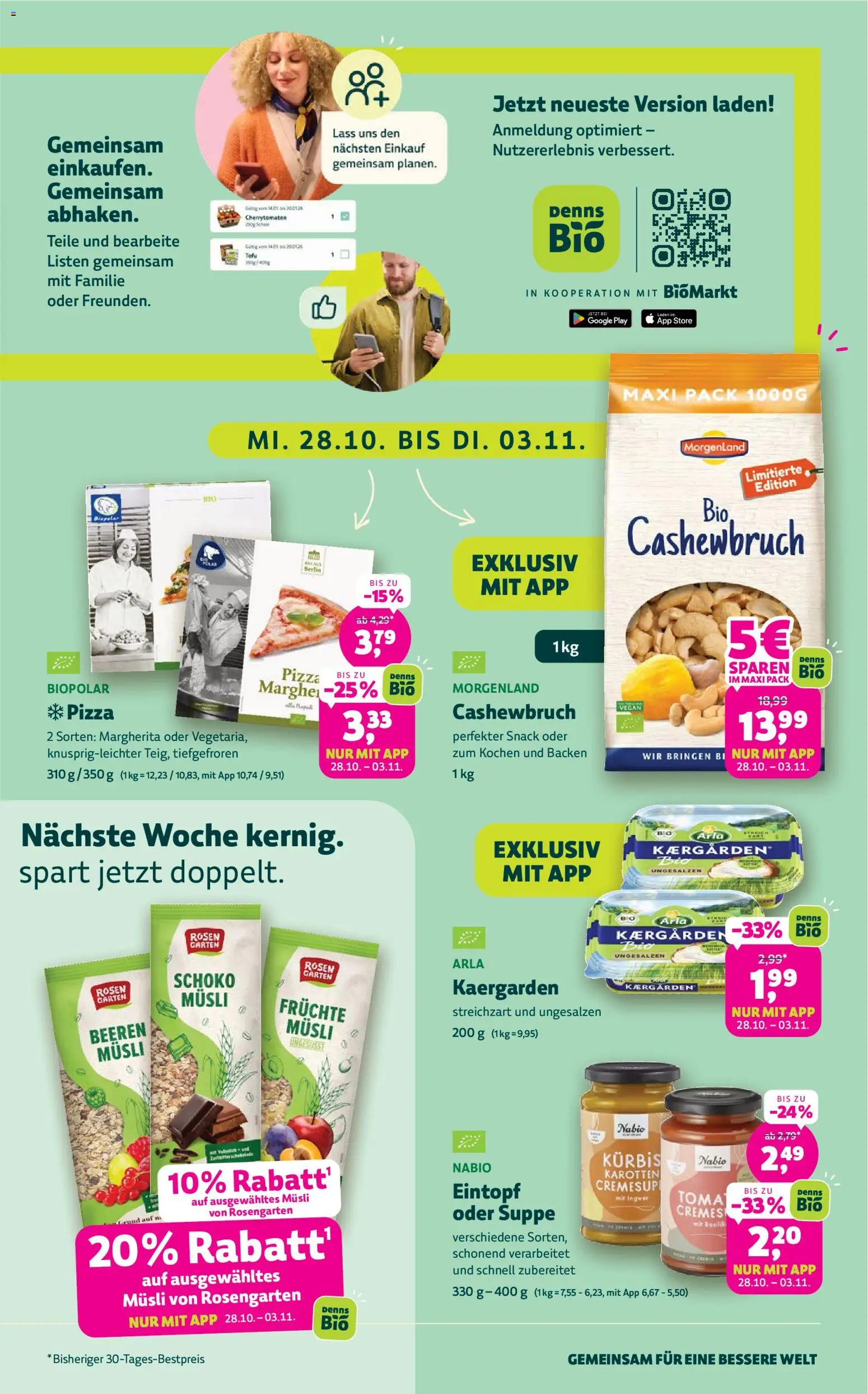 Denns BioMarkt Angebote – gültig ab 21.10.2026 | Seite: 3 | Produkte: Musli, Kürbis, Pizza