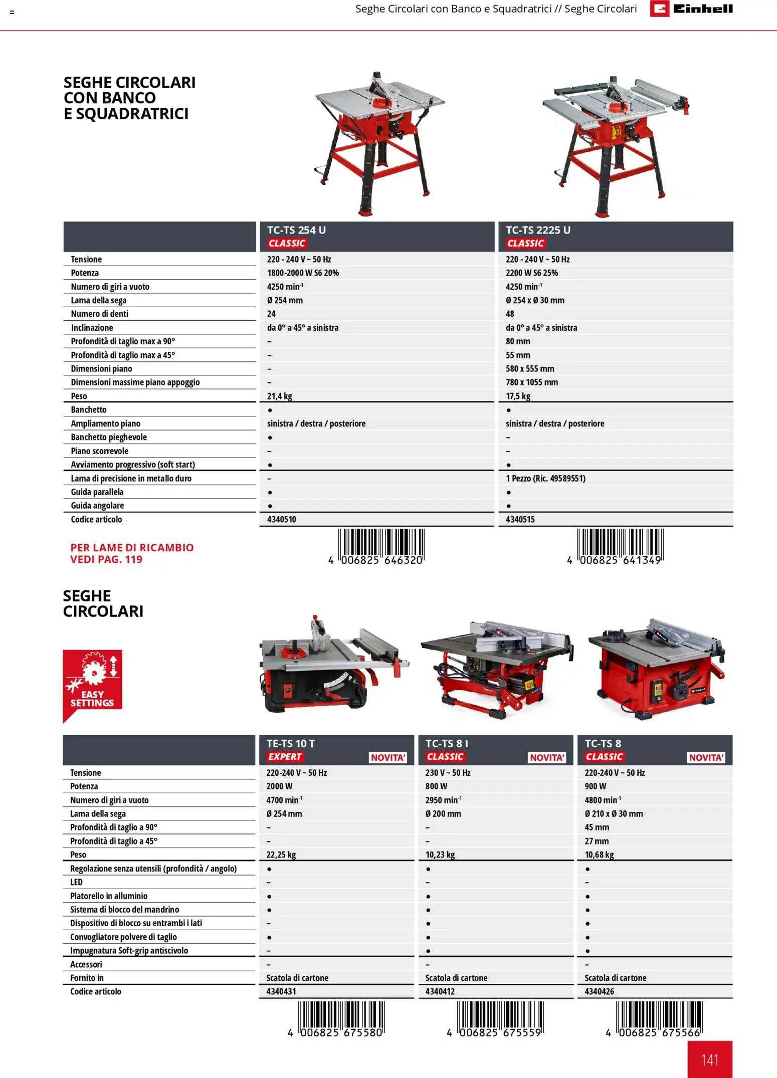Volantino Einhell del 17.03.2026 | Pagina: 143 | Prodotti: Alluminio, Sega, Scatola
