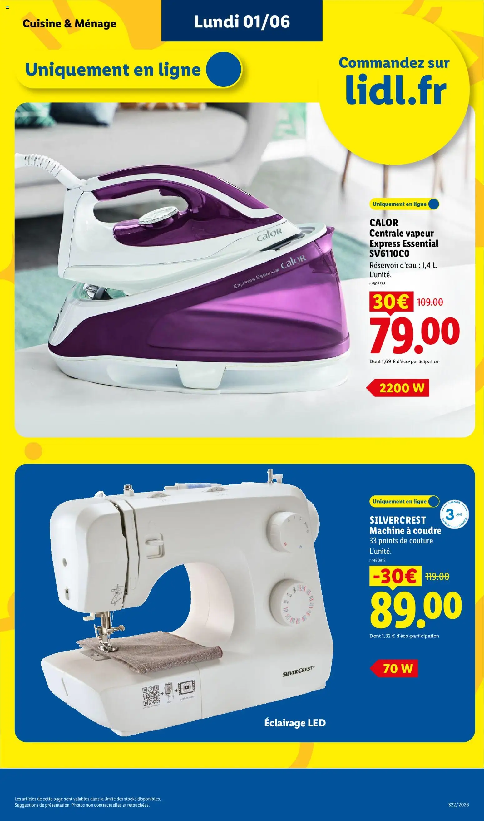{H1} | Page: 61 | Produits: Machine à coudre, Centrale vapeur, Réservoir d'eau