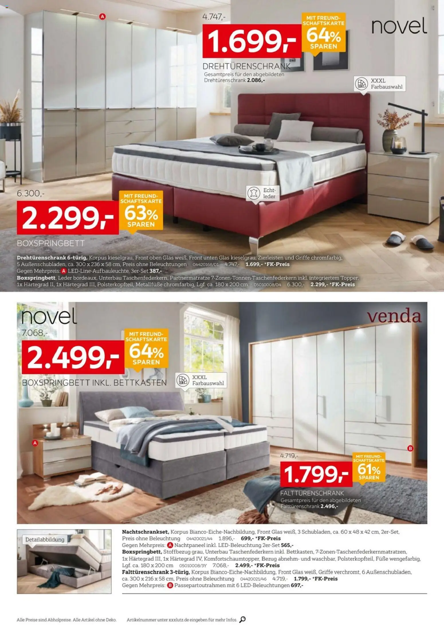 XXXLutz Schlafen Spezial – gültig ab 25.07.2026 | Seite: 12 | Produkte: Drehtürenschrank, Boxspringbett