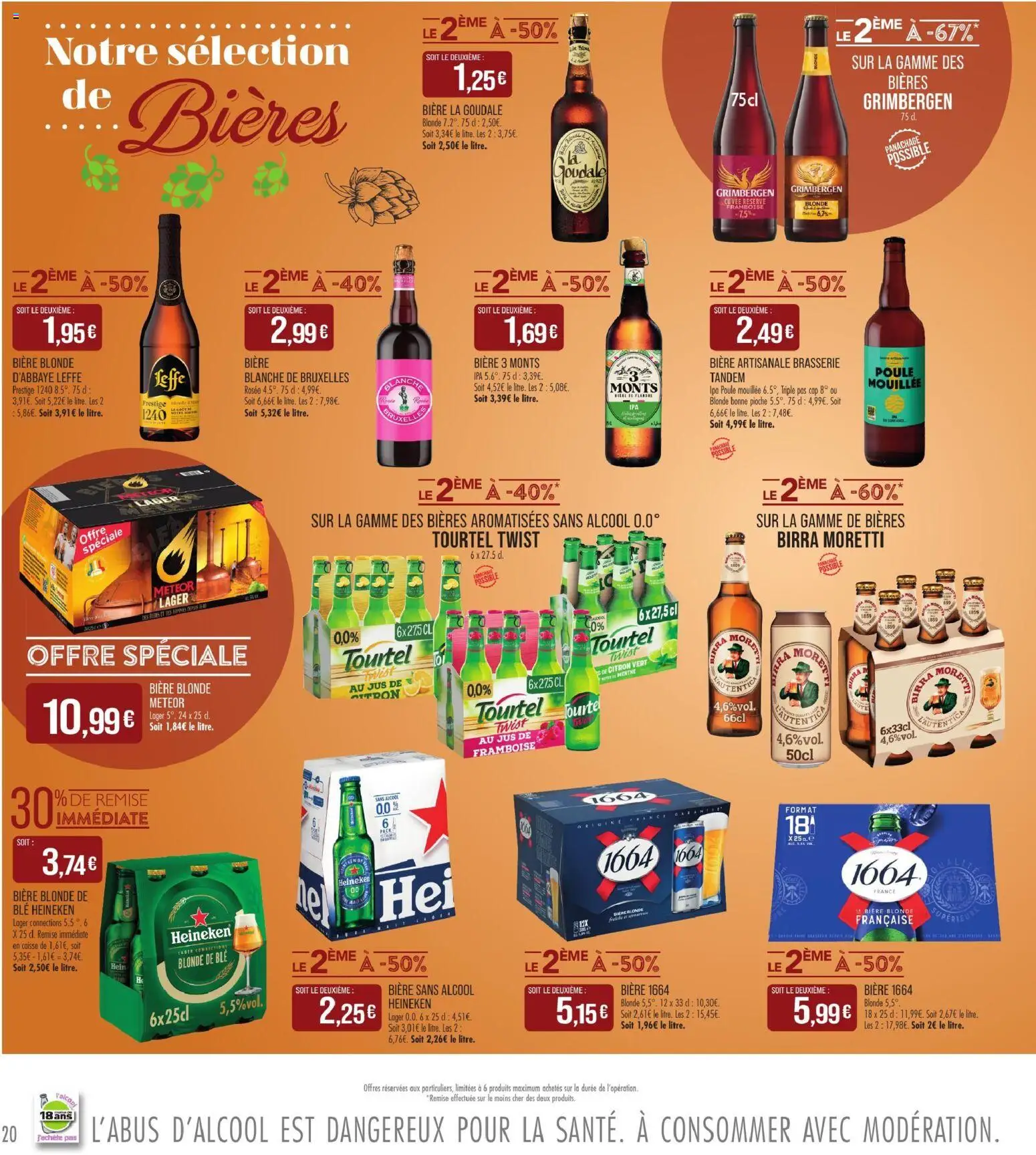 {H1} | Page: 20 | Produits: Citron vert, Bière blonde, Jus, Heineken