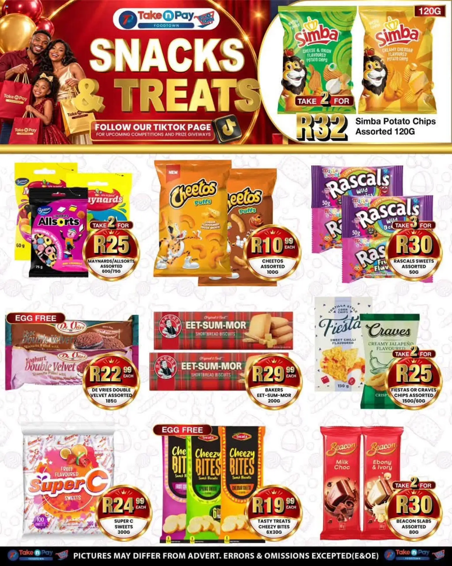 New Take n Pay catalogue – valid from 21/09/2026 | Page: 8 | Products: Biscuits, Chips, Onion, Chilli