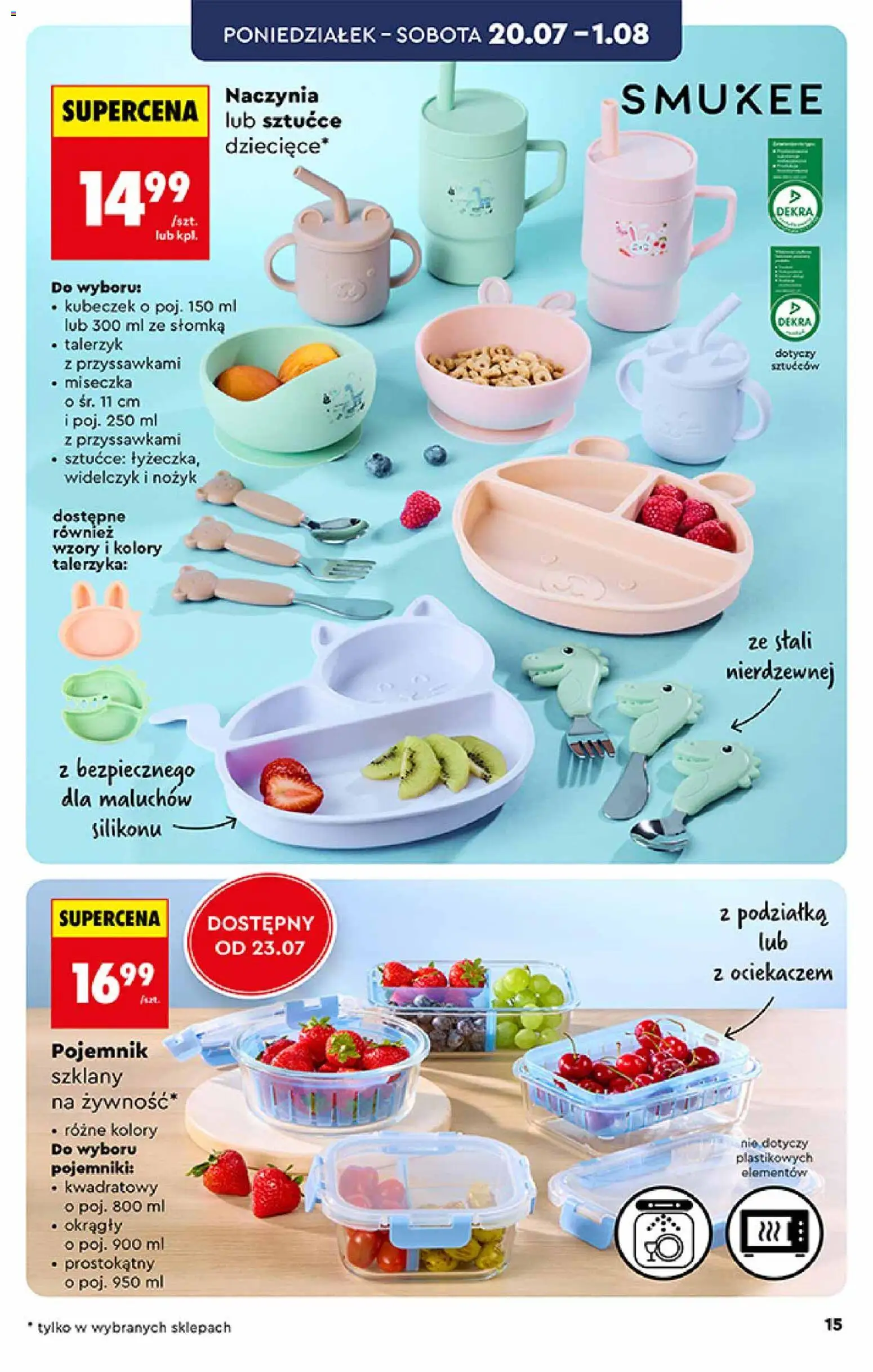 Biedronka gazetka - Hity i inspiracje od 20.07.2026 | Strona: 15 | Produkty: Nożyk, Sztućce