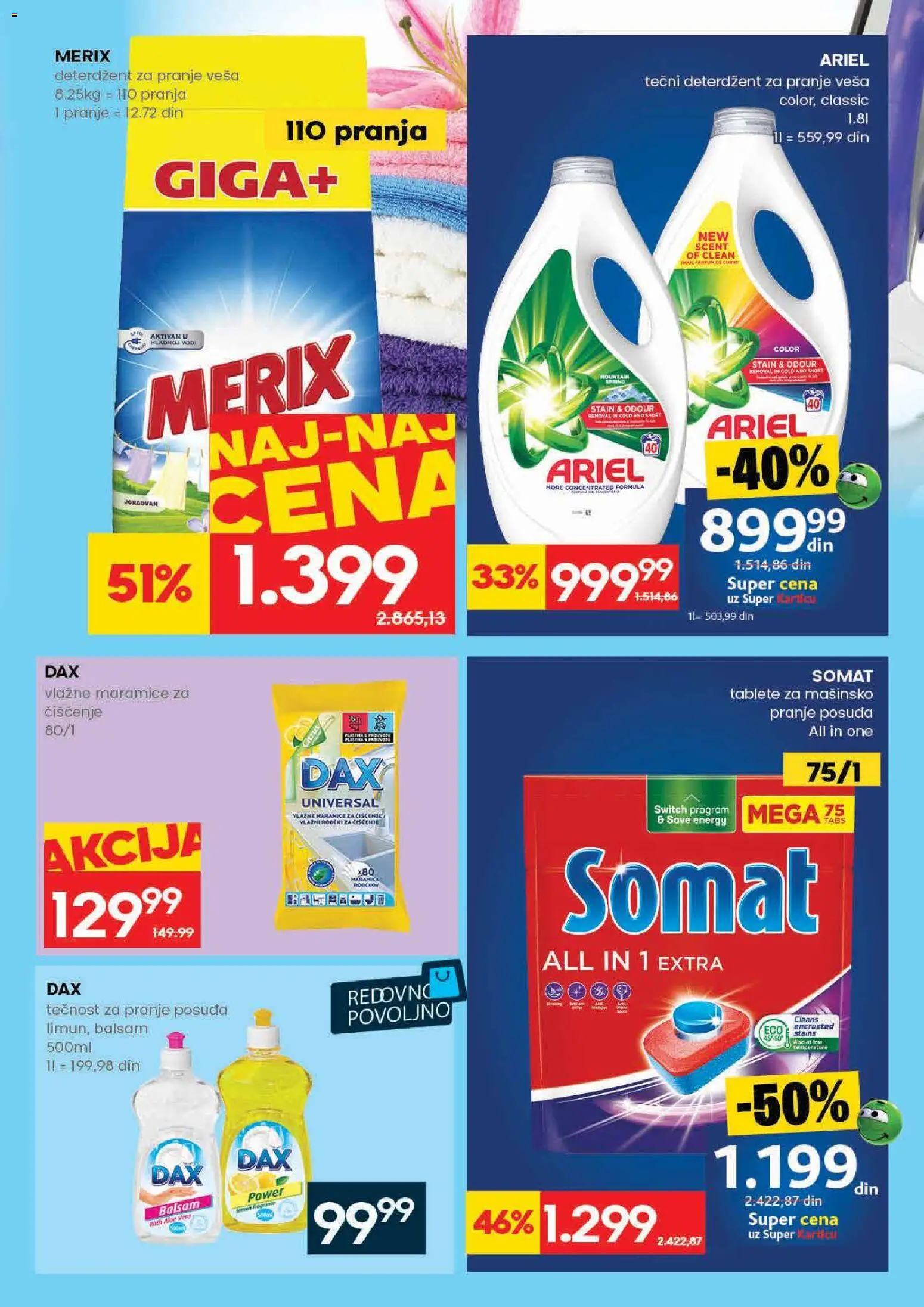 Idea katalog - važi od 07.05.2026 | Strana: 31 | Proizvode: Deterdžent, Tečni deterdžent, Somat, Vlažne maramice
