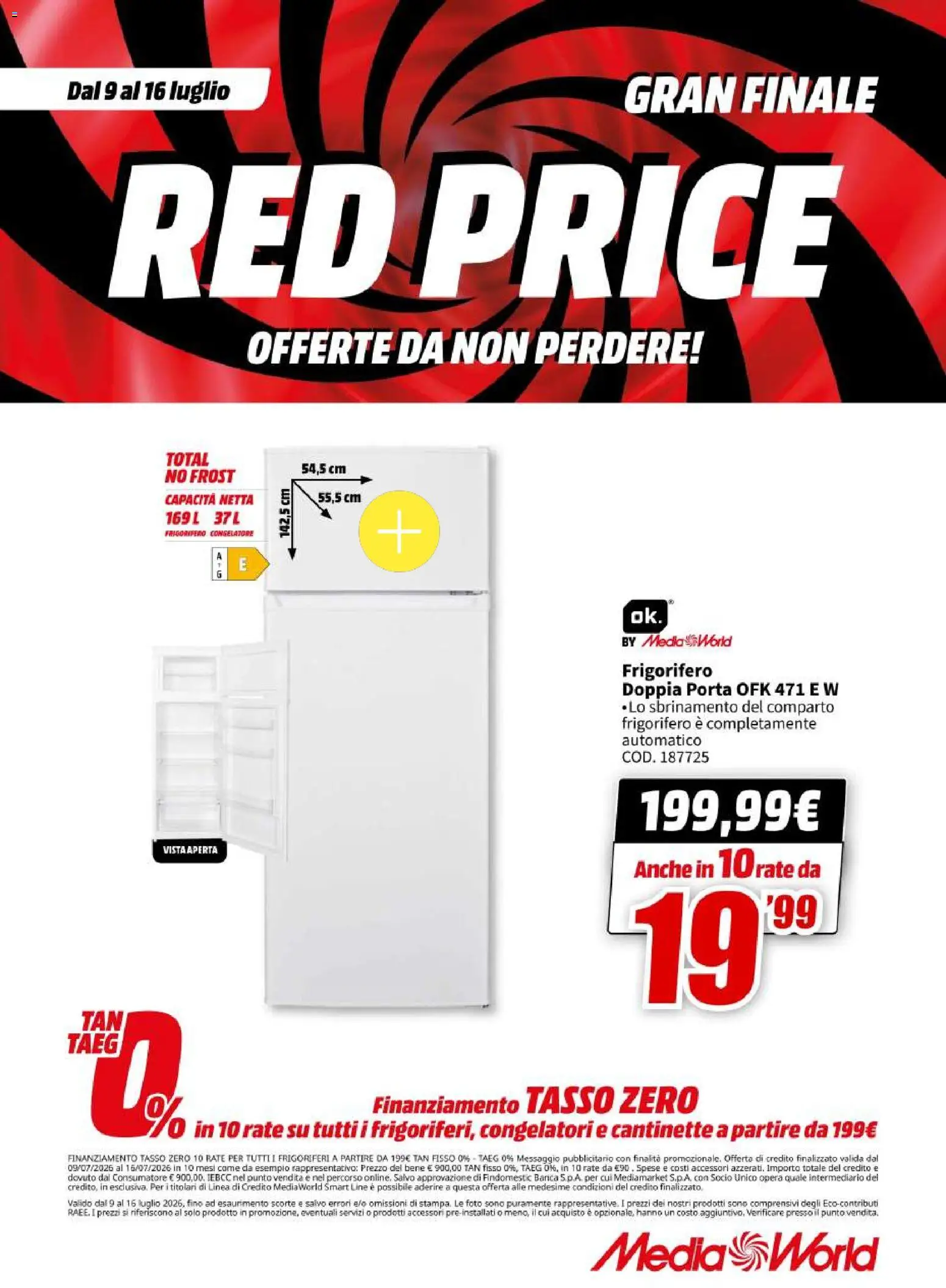 Volantino Media World del 09/07/2026 | Pagina: 64 | Prodotti: Frigorifero, Congelatore