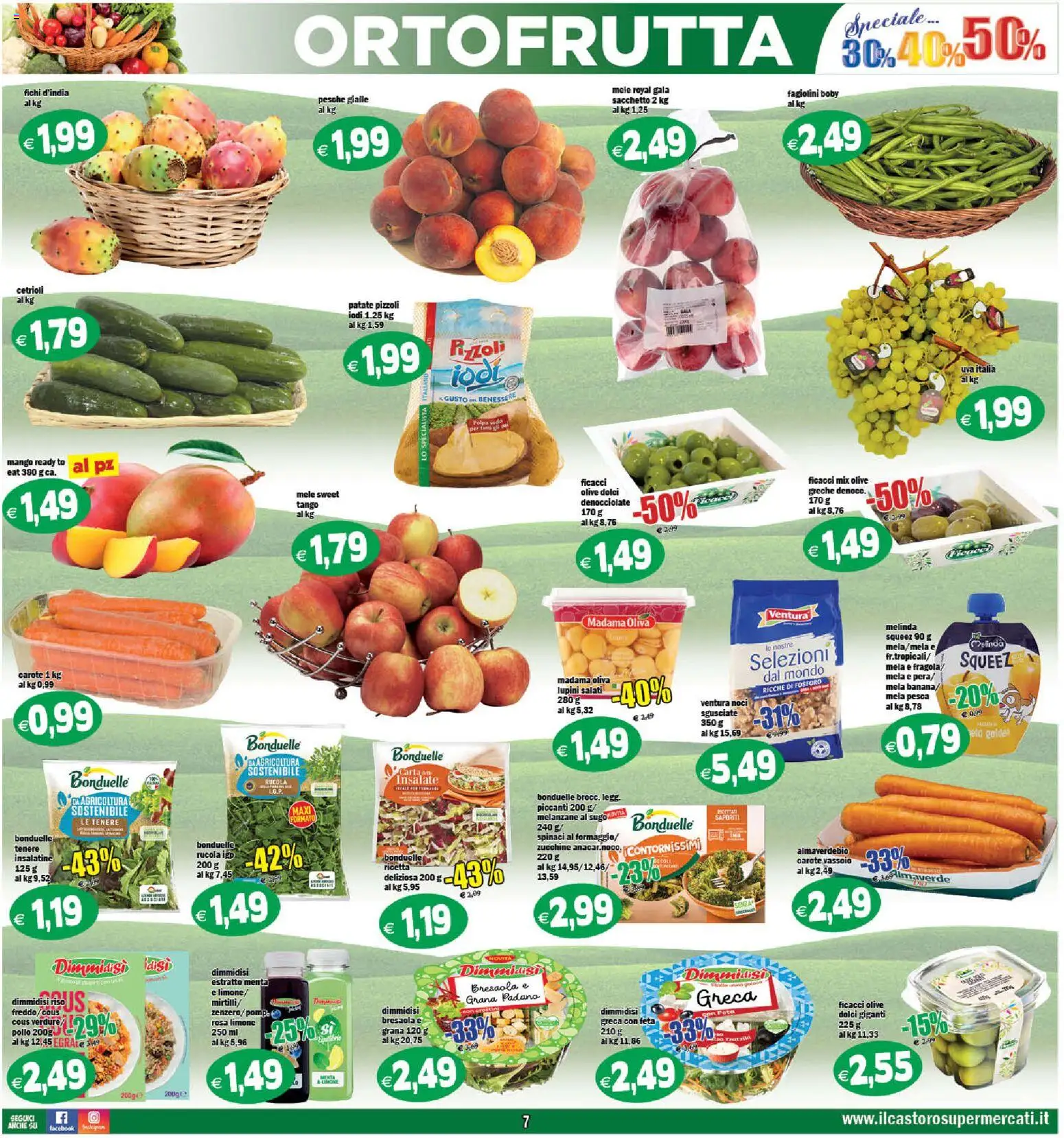 Volantino Il Castoro del 02/09/2026 | Pagina: 7 | Prodotti: Mele, Olive, Pesca, Dolci
