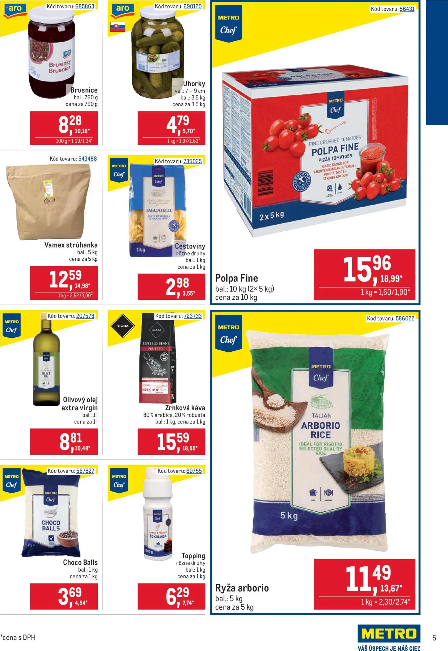 Nové Metro akcie – leták je platný od 16.06.2026 | Strana: 5 | Produkty: Olej, Ryža, Čokoláda, Zrnková káva