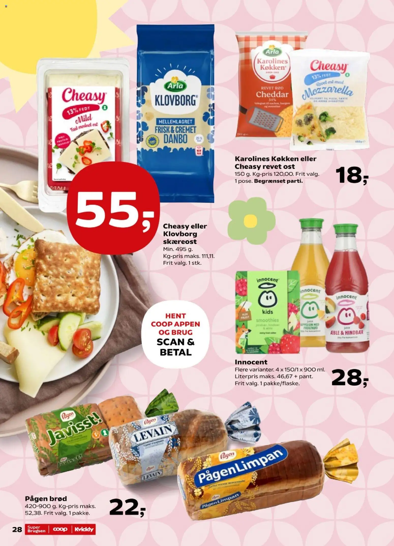 Super Brugsen tilbudsavis – gyldig fra 17/07/2026 | Side: 32 | Produkter: Cheddar, Brød, Hindbær, Mozzarella