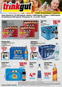 Trinkgut Prospekt Ingolstadt ab 31.08.2026 gültig