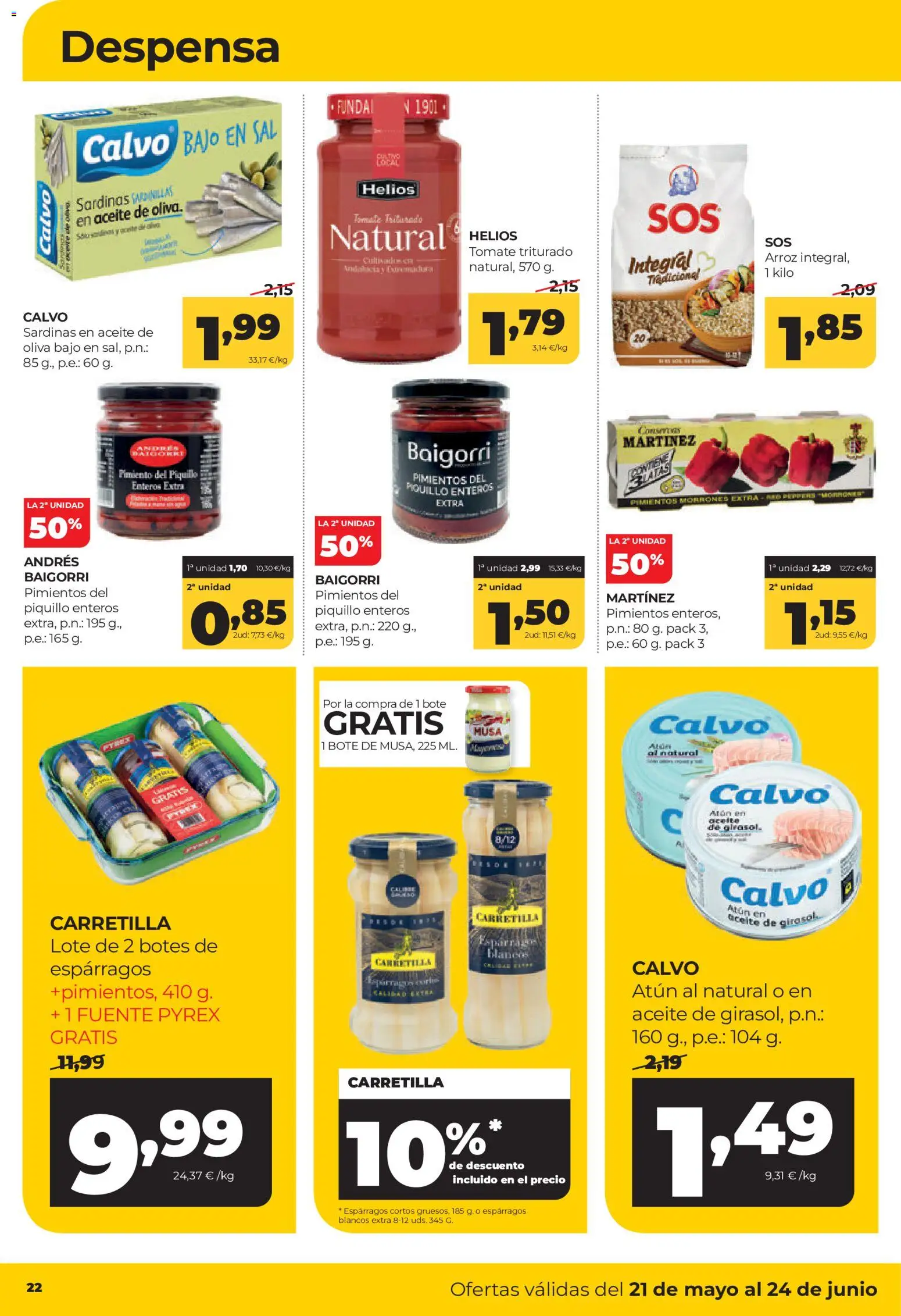 Alimerka folleto Asturias │ válido desde el 21.05.2026 | Página: 24 | Productos: Aceite, Arroz, Νερό καρύδας, Tomate triturado