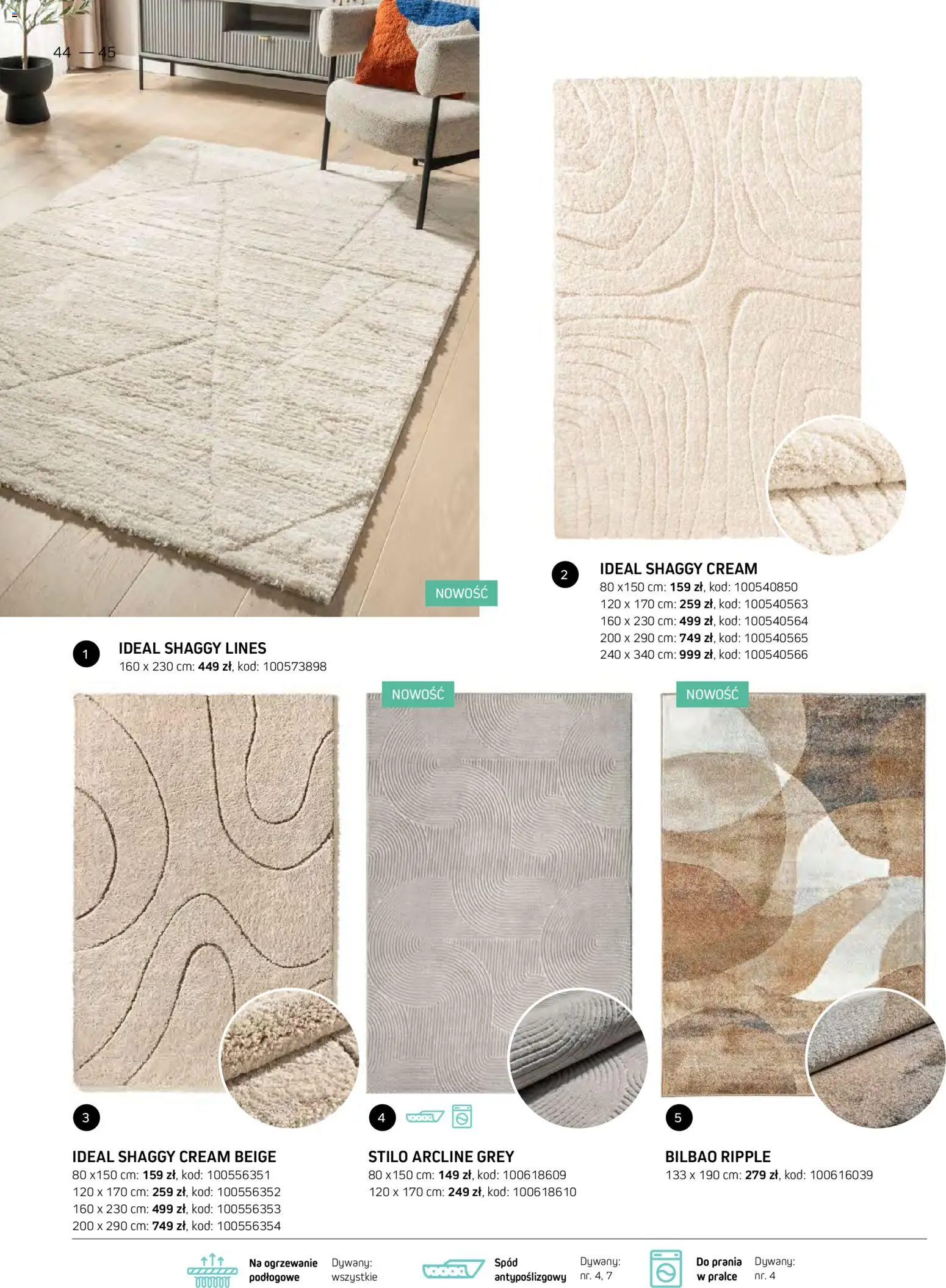 Komfort gazetka - Katalog dywanów od 07.10.2026 | Strona: 44 | Produkty: Dywany