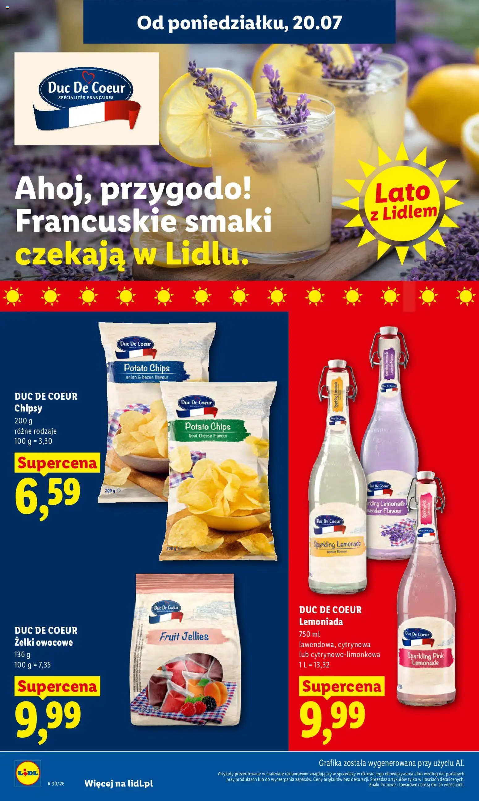 Lidl gazetka od 20.07.2026 | Strona: 58 | Produkty: Chipsy, Potato chips, Lemoniada, Żelki