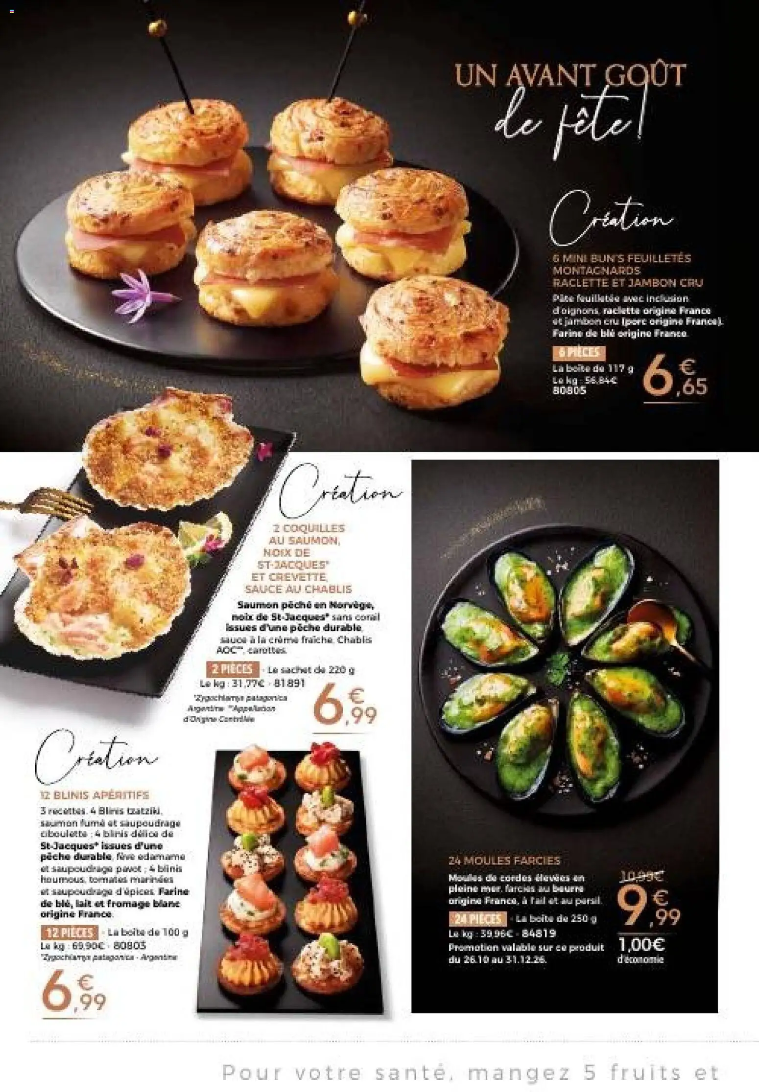 {H1} | Page: 14 | Produits: Moules farcies, Fromage, Jambon, Crème fraiche