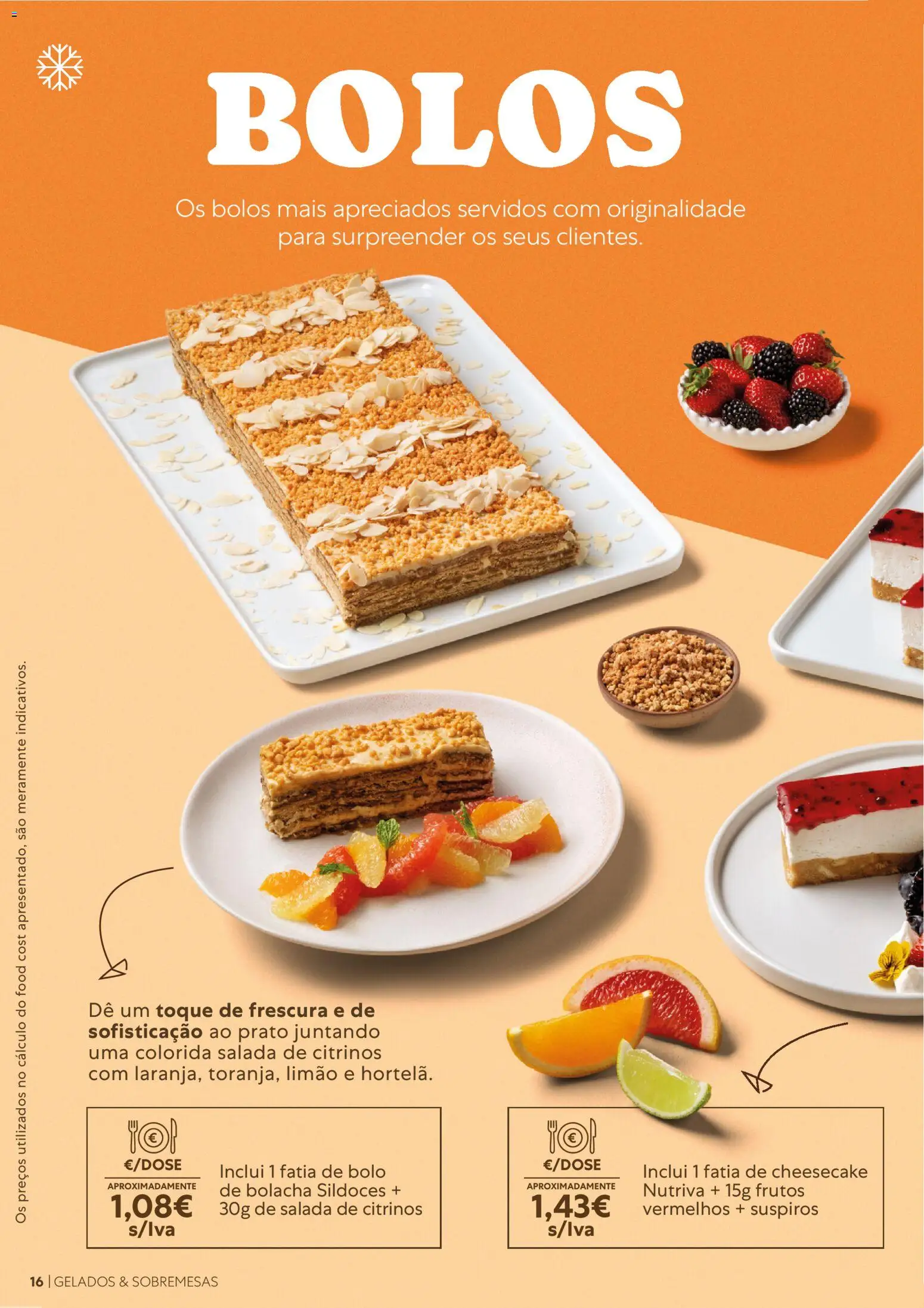 Recheio Catálogo de Gelados  Sobremesas │ válido de 26/06/2026 | Página: 16 | Produtos: Bolo, Sobremesas, Salada