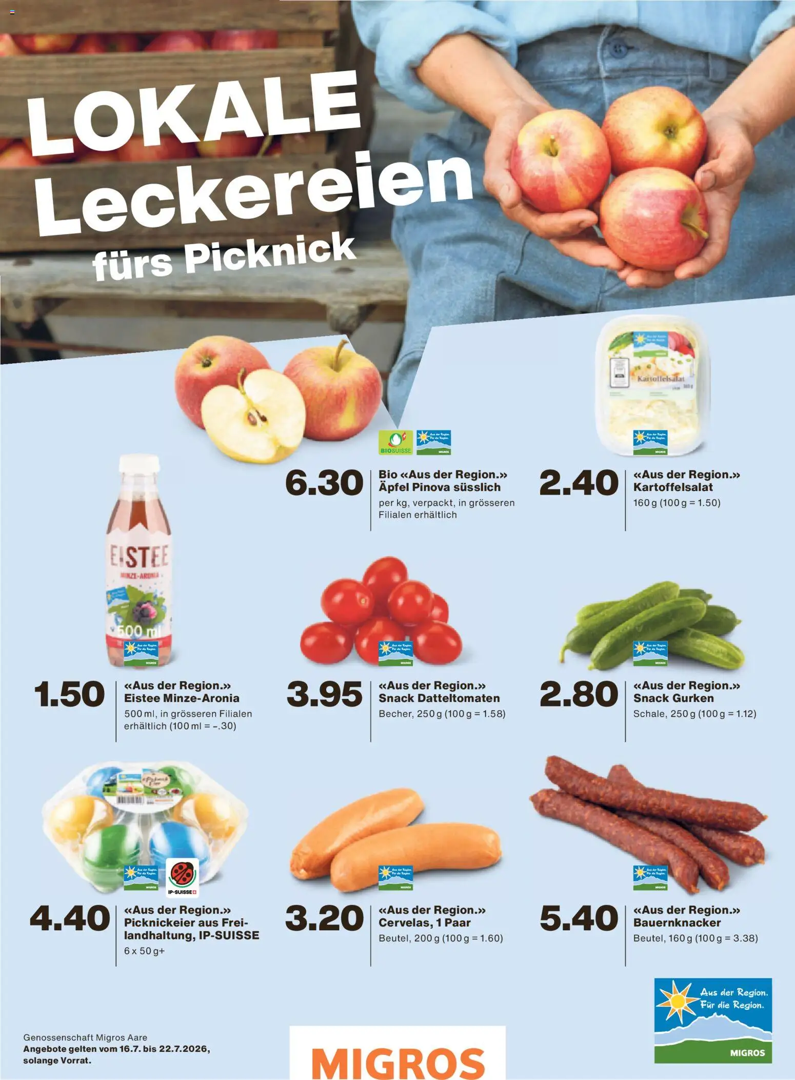 Migros aktionen Magazin – gültig ab 15.07.2026 | Seite: 32 | Produkte: Äpfel, Gurken