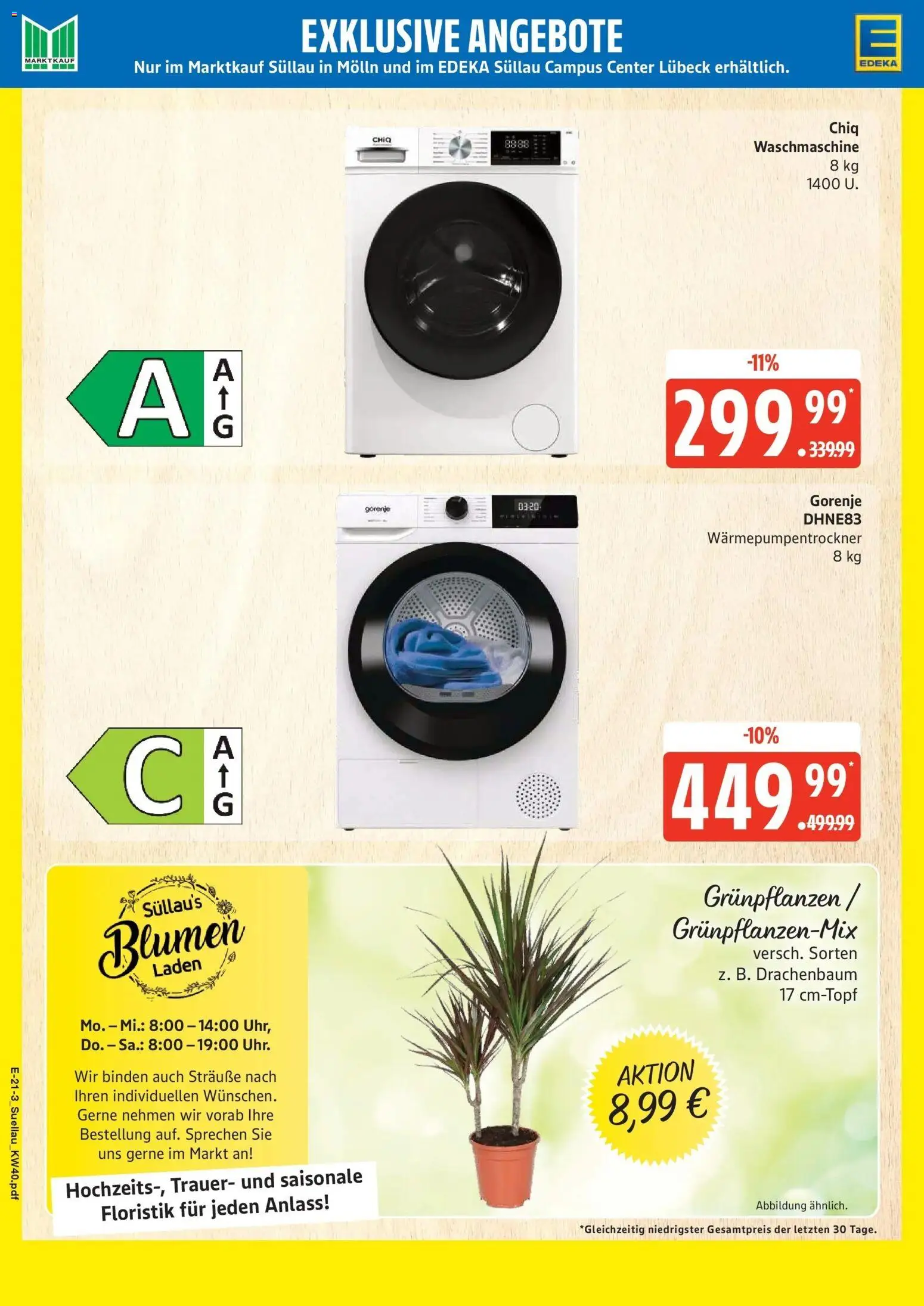 Edeka Prospekt Ratzeburg (ab 28.09.2026) » Angebote Online | Seite: 28 | Produkte: Gorenje, Blumen, Waschmaschine