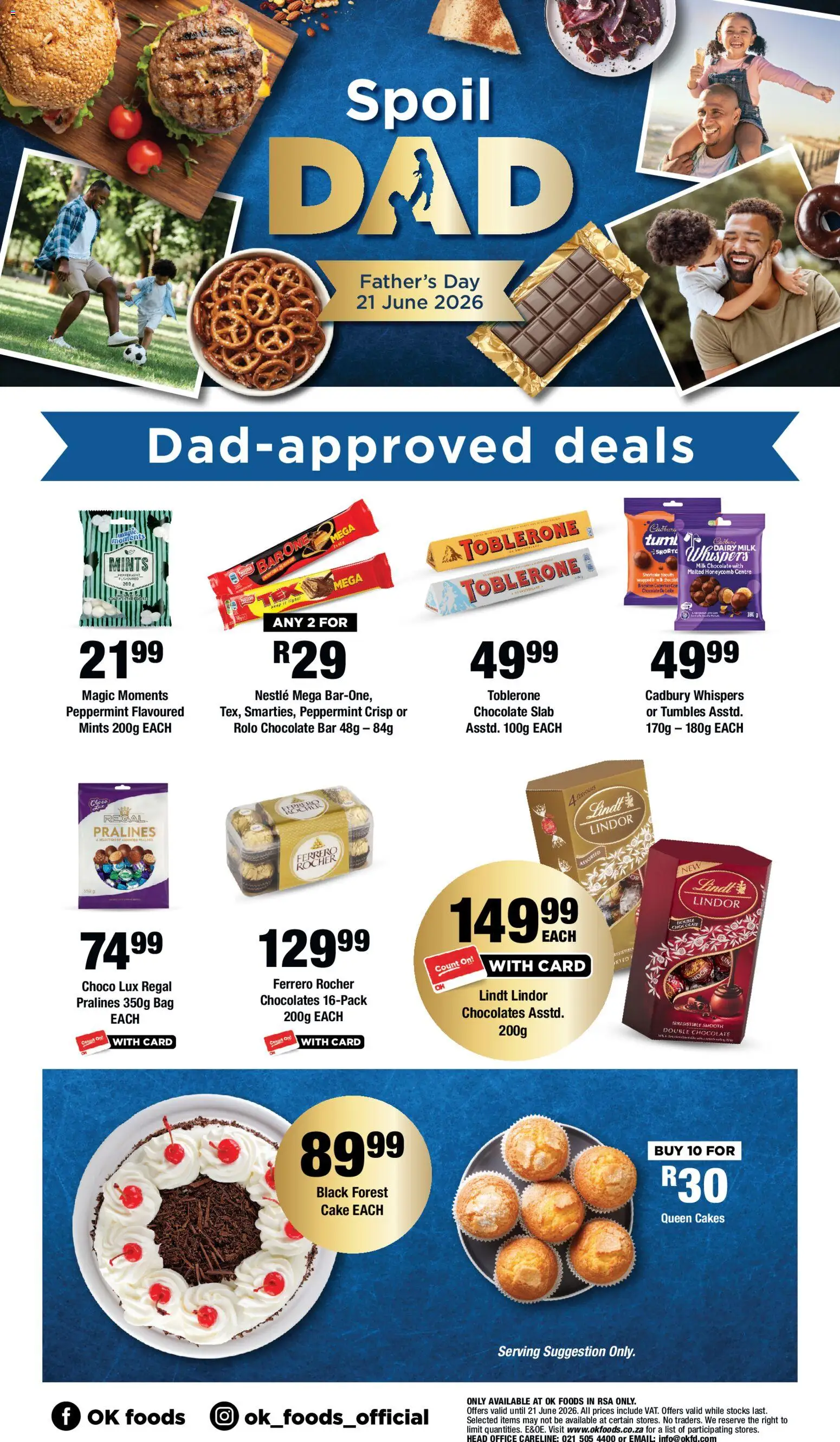 New OK Foods catalogue – valid from 11.06.2026 | Page: 1 | Products: Cake, Bag, Biscuits, Chocolate