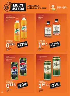Studenac Multi Ušteda - Pregled kataloga iz trgovine Studenac, vrijedi od 20.05.2026 | Stranica: 11 | Proizvodi: Staropramen, Pepsi, Pivo, Limeta