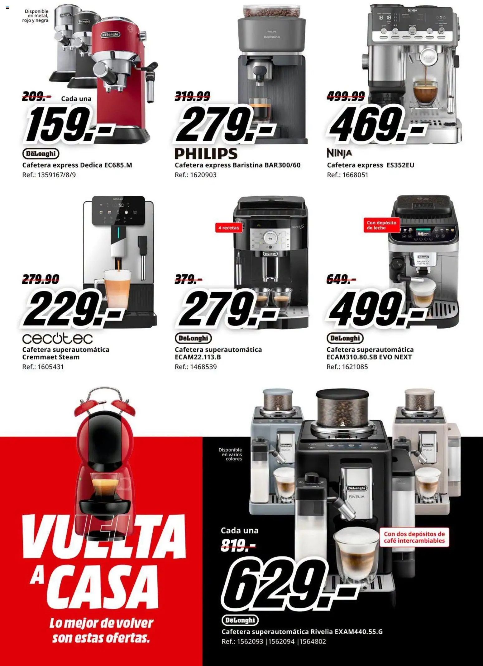 Media Markt Vuelta al Cole │ válido desde el 26/08/2026 | Página: 16 | Productos: Leche, Café, Cafetera