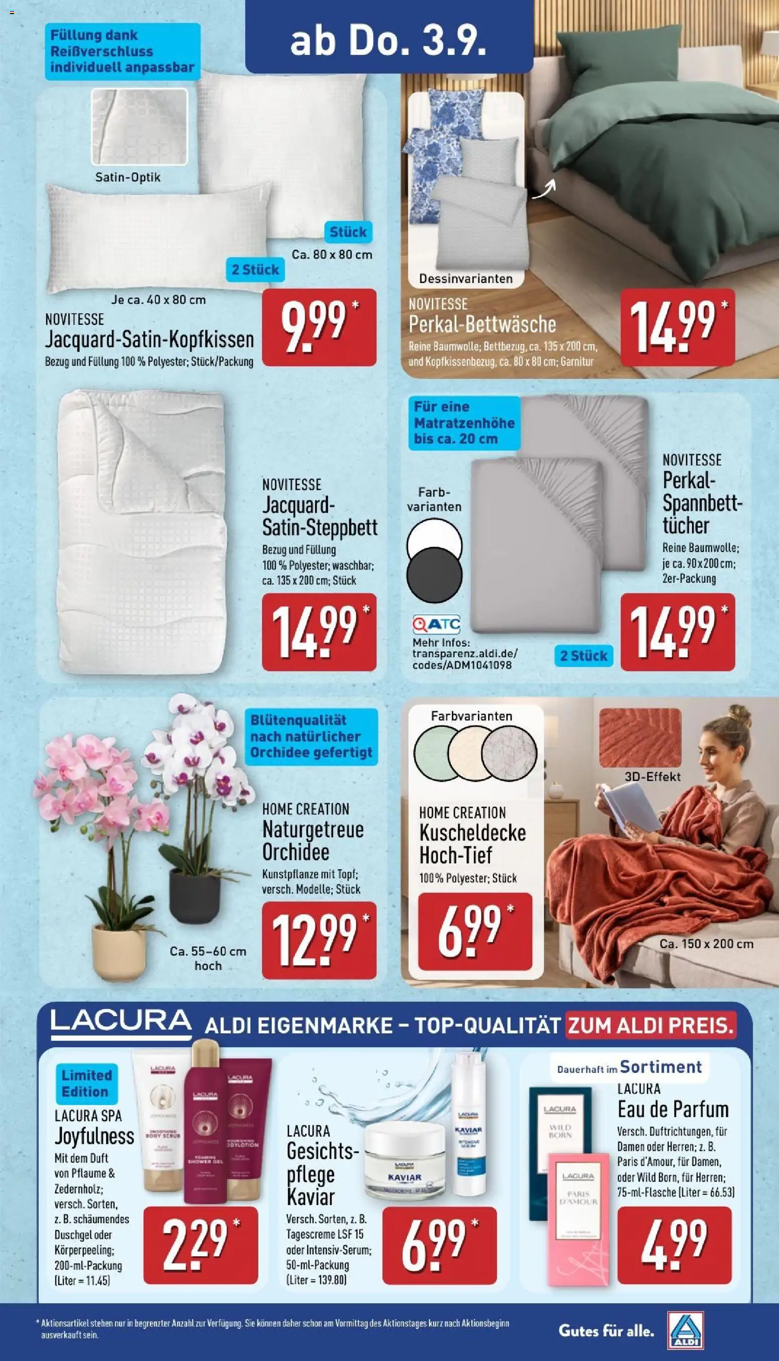Aldi Prospekt – gültig ab 31.08.2026 | Seite: 21 | Produkte: Orchidee, Shower Gel, Tagescreme, Home creation