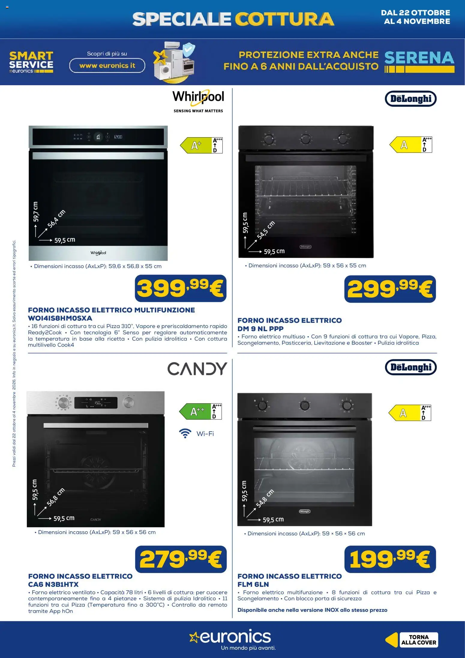 Volantino Euronics del 22/10/2026 | Pagina: 6 | Prodotti: Pizza, Porta, Forno, Forno elettrico
