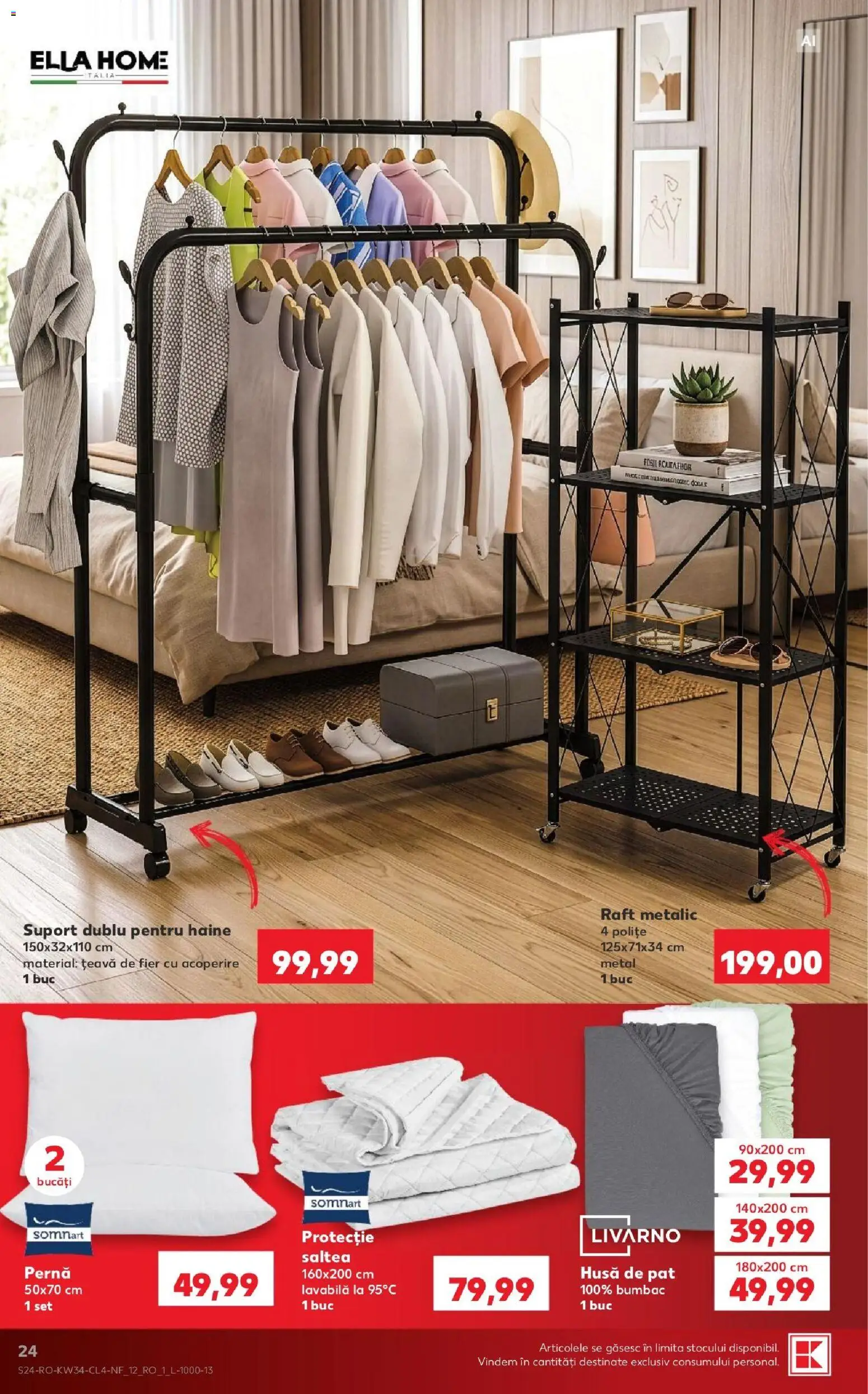 Noul catalog Kaufland – valabil de la 19.08.2026 | Pagină: 24 | Produse: Raft, Lavabila, Raft Metalic, Suport