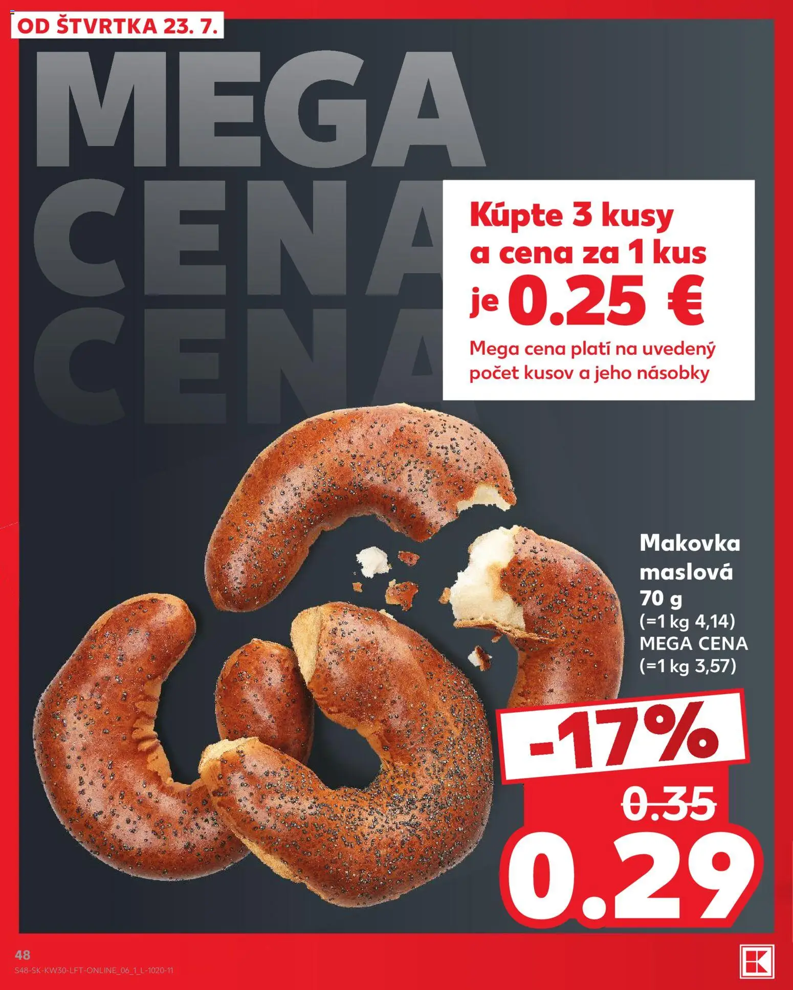 Nové Kaufland akcie – leták je platný od 23.07.2026 | Strana: 48 | Produkty: Makovka