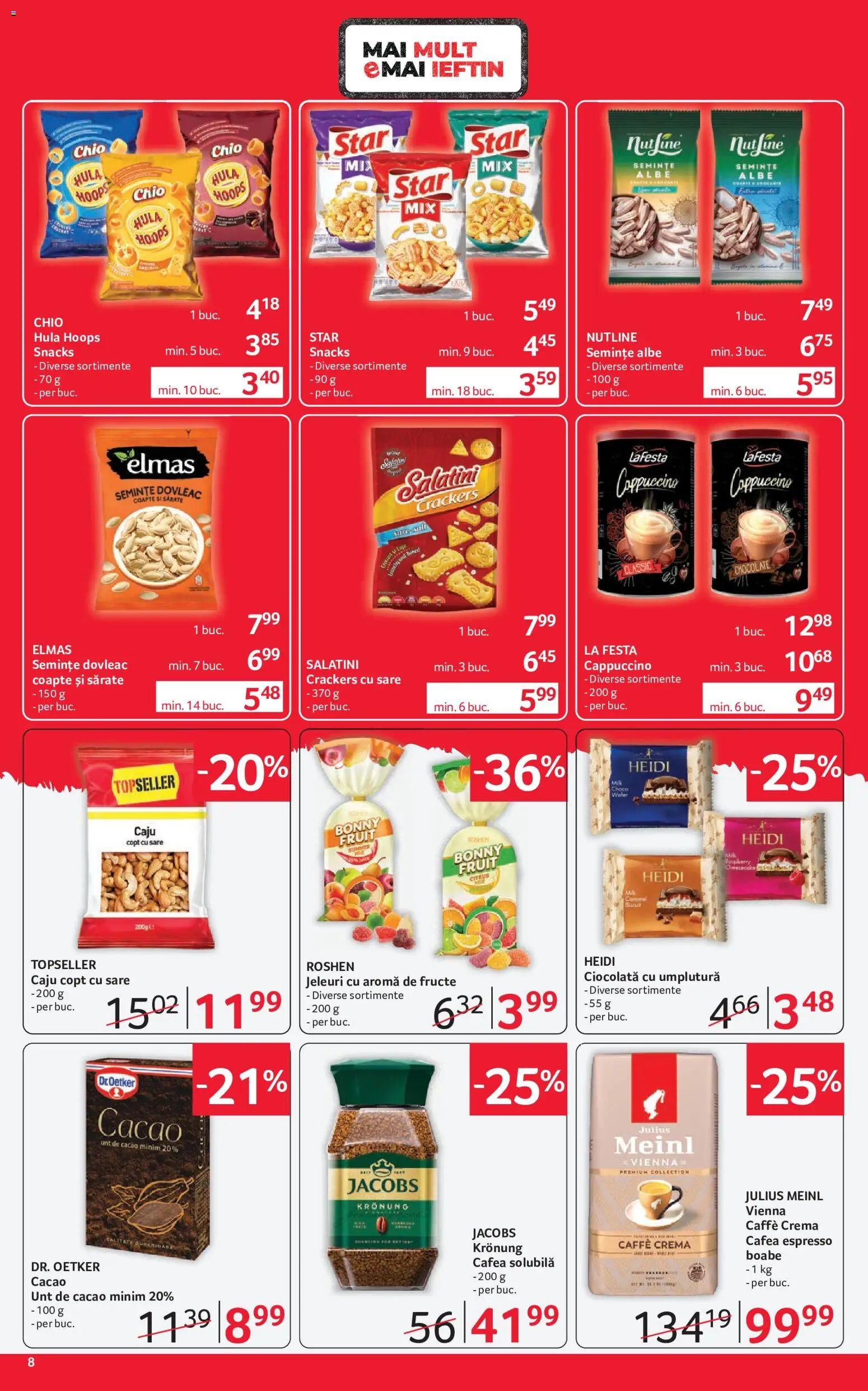 Noul catalog Selgros – valabil de la 10.07.2026 | Pagină: 8 | Produse: Cremă, Ciocolată, Cacao, Jeleuri