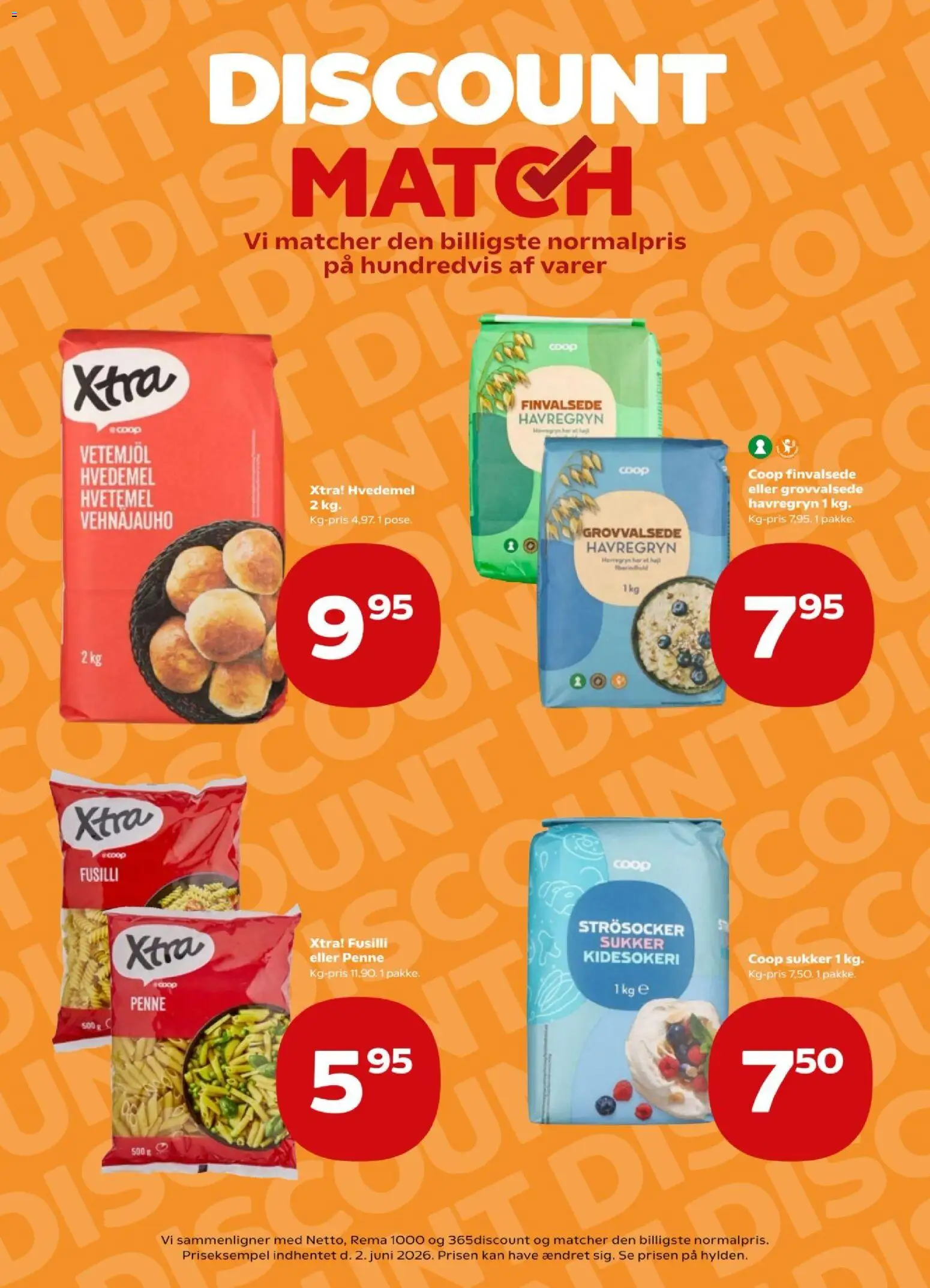 Kvickly tilbudsavis – gyldig fra 26/06/2026 | Side: 26 | Produkter: Pasta, Hvedemel, Havregryn, Sukker