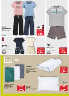 ESMARA, Ženska pidžama, 95% viskozna, 5%, elastanska vlakna, vel. S-XL, razne boje, pakiranje - Pregled kataloga iz trgovine Kaufland, vrijedi od 17.06.2026 | Stranica: 17 | Proizvodi: Jastuk, Plahta, Pidžama