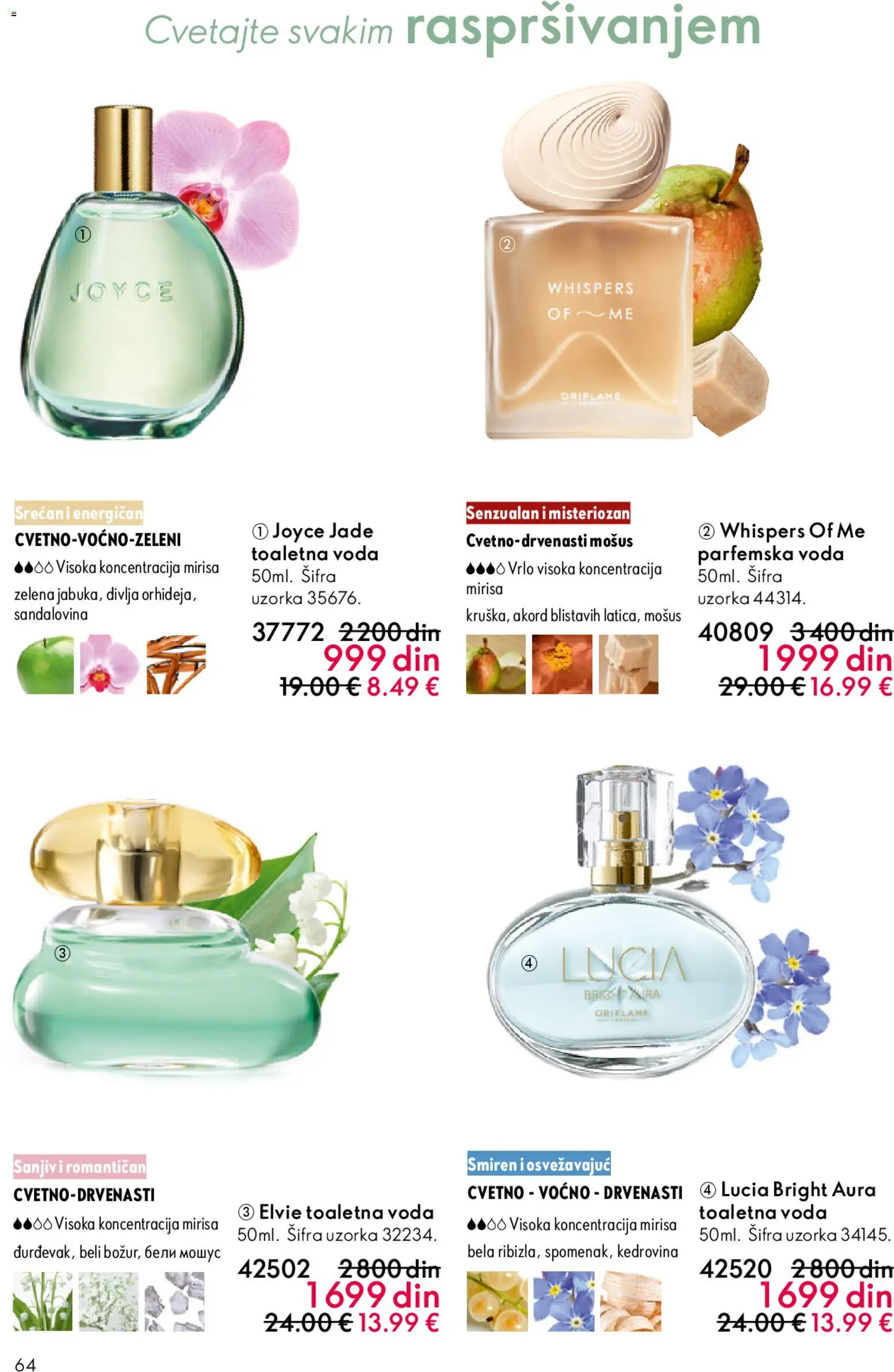 Oriflame katalog - važi od 01.04.2026 | Strana: 64 | Proizvode: Toaletna voda, Voda