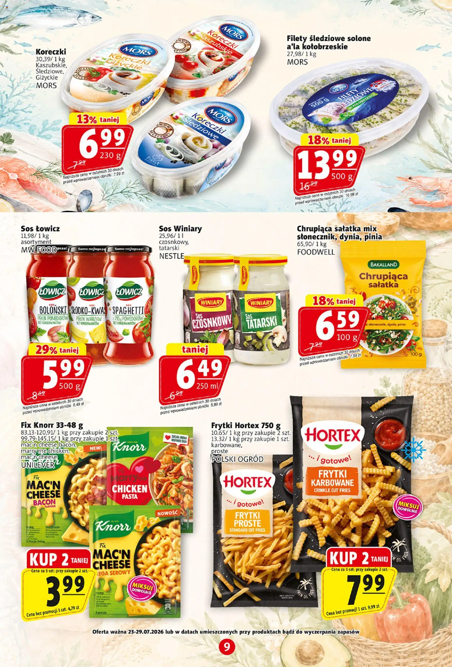 Prim Market gazetka od 23.07.2026 | Strona: 9 | Produkty: Frytki, Sałatka, Sos