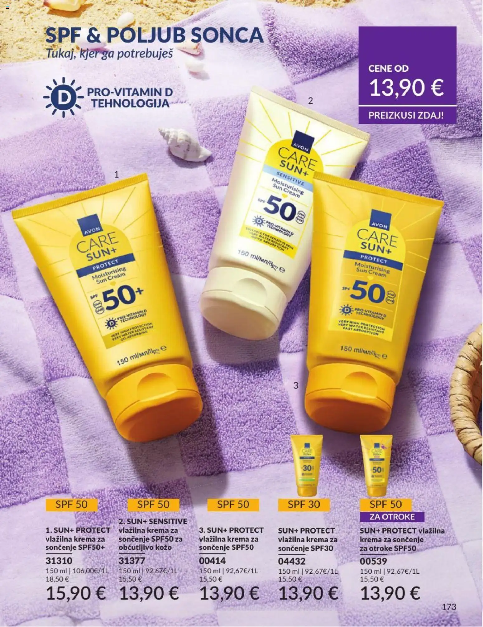 Novi Avon katalog ponudbe – veljaven od 30.06.2026 | Stran: 173 | Izdelki: Krema, Krema za soncenje