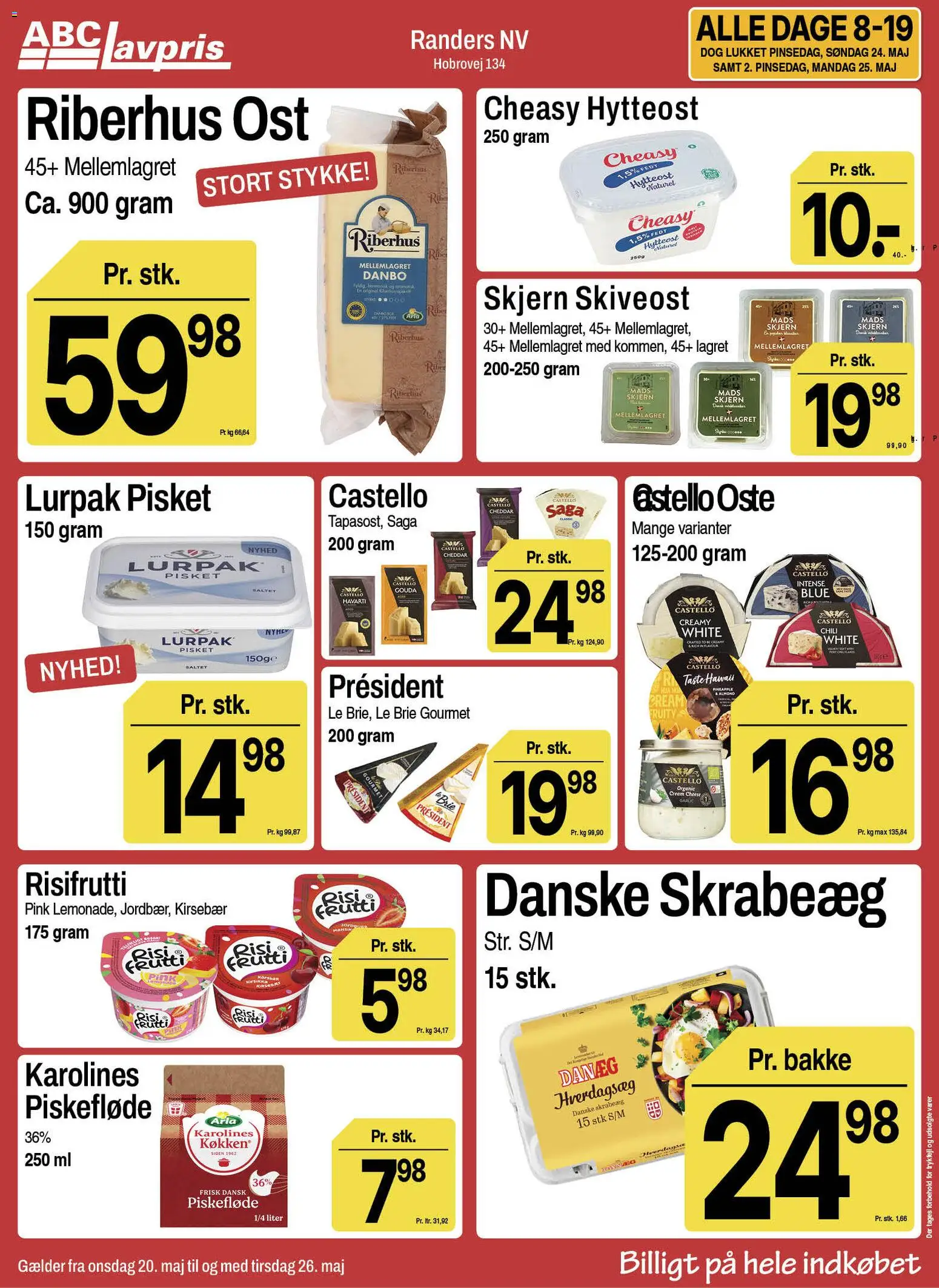 Abc Lavpris tilbudsavis – gyldig fra 20.05.2026 | Side: 7 | Produkter: Ost, Cheddar, Hytteost, Kirsebær