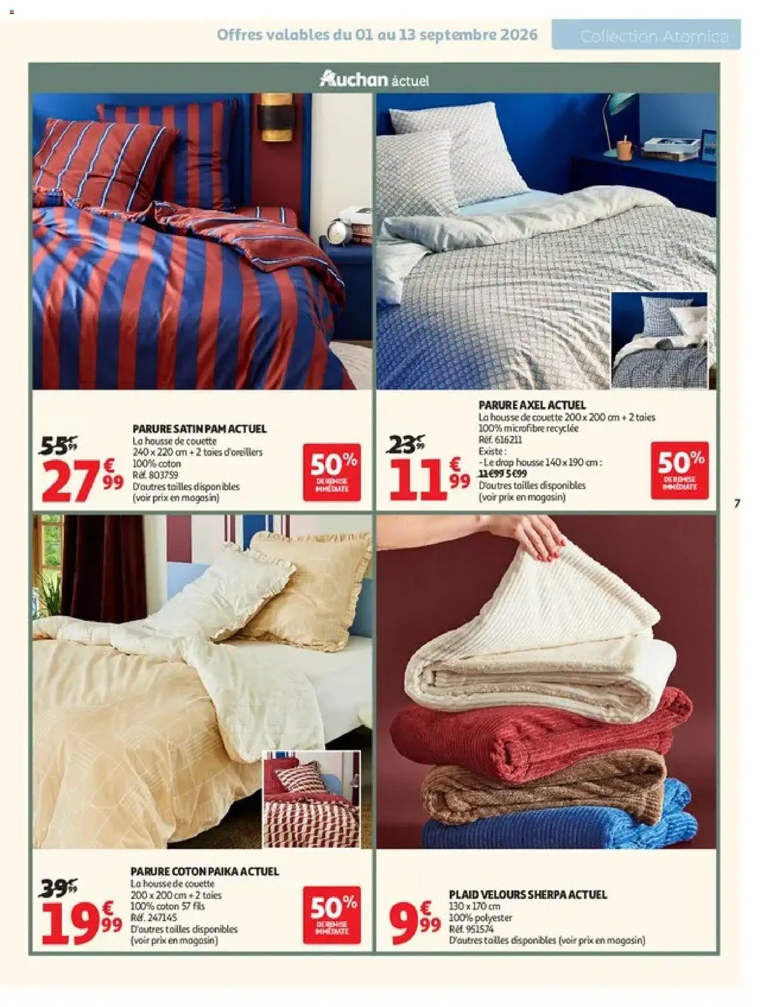 {H1} | Page: 7 | Produits: Coton, Plaid, Housse de couette, Drap housse