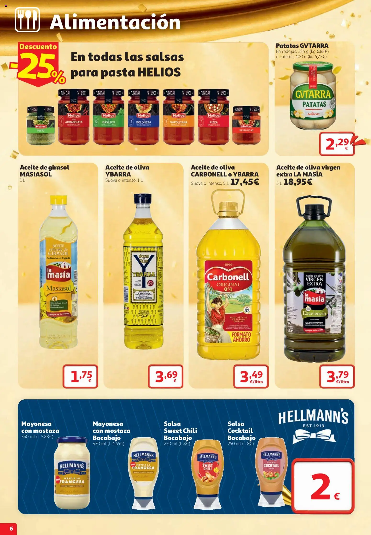 Alcampo folleto Almería │ válido desde el 22/10/2026 | Página: 6 | Productos: Verduras, Aceite, Pasta, Mostaza