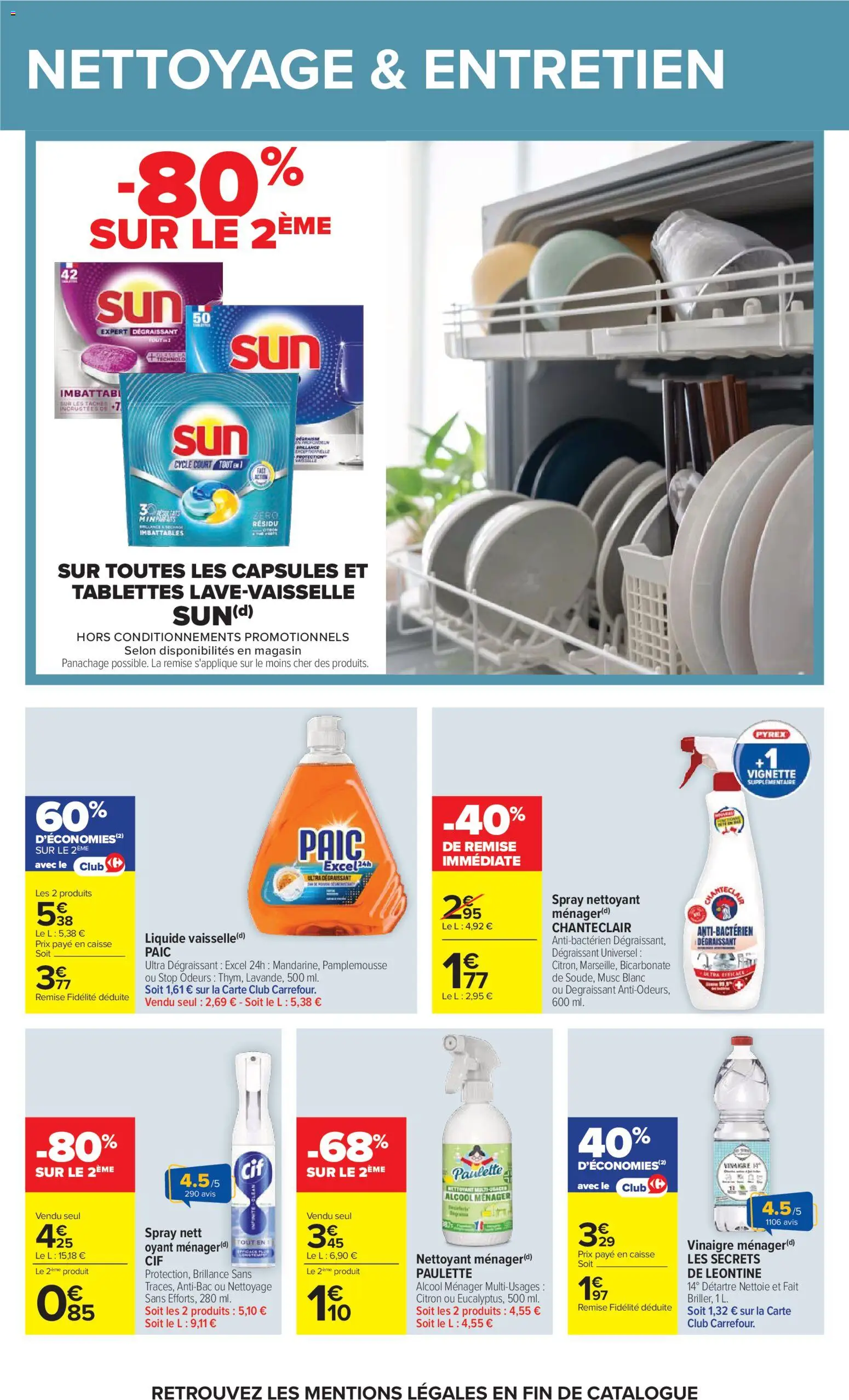{H1} | Page: 42 | Produits: Alcool, Capsules, Dégraissant, Vinaigre
