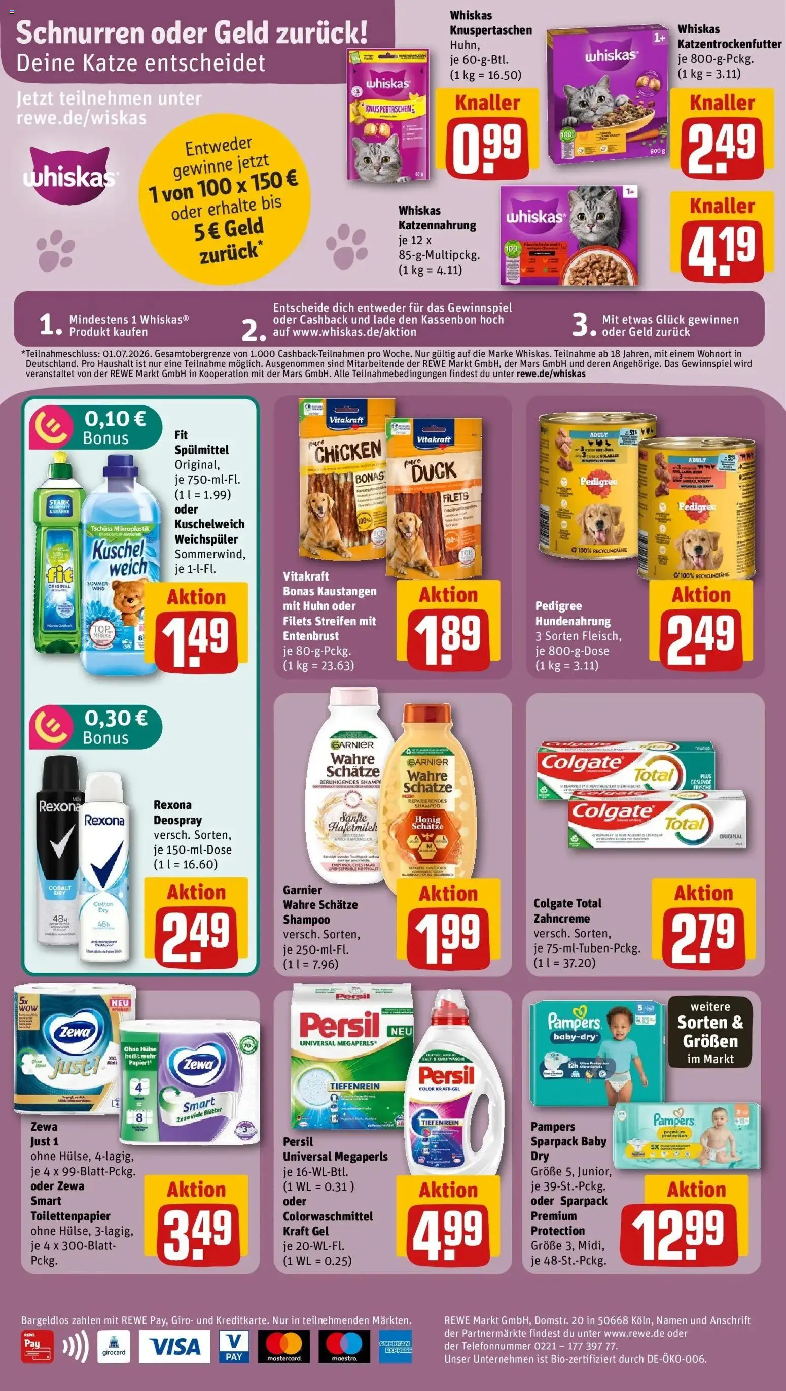Rewe Prospekt Suhl – gültig ab 08.06.2026 | Seite: 30 | Produkte: Pampers, Zewa, Deospray, Toilettenpapier