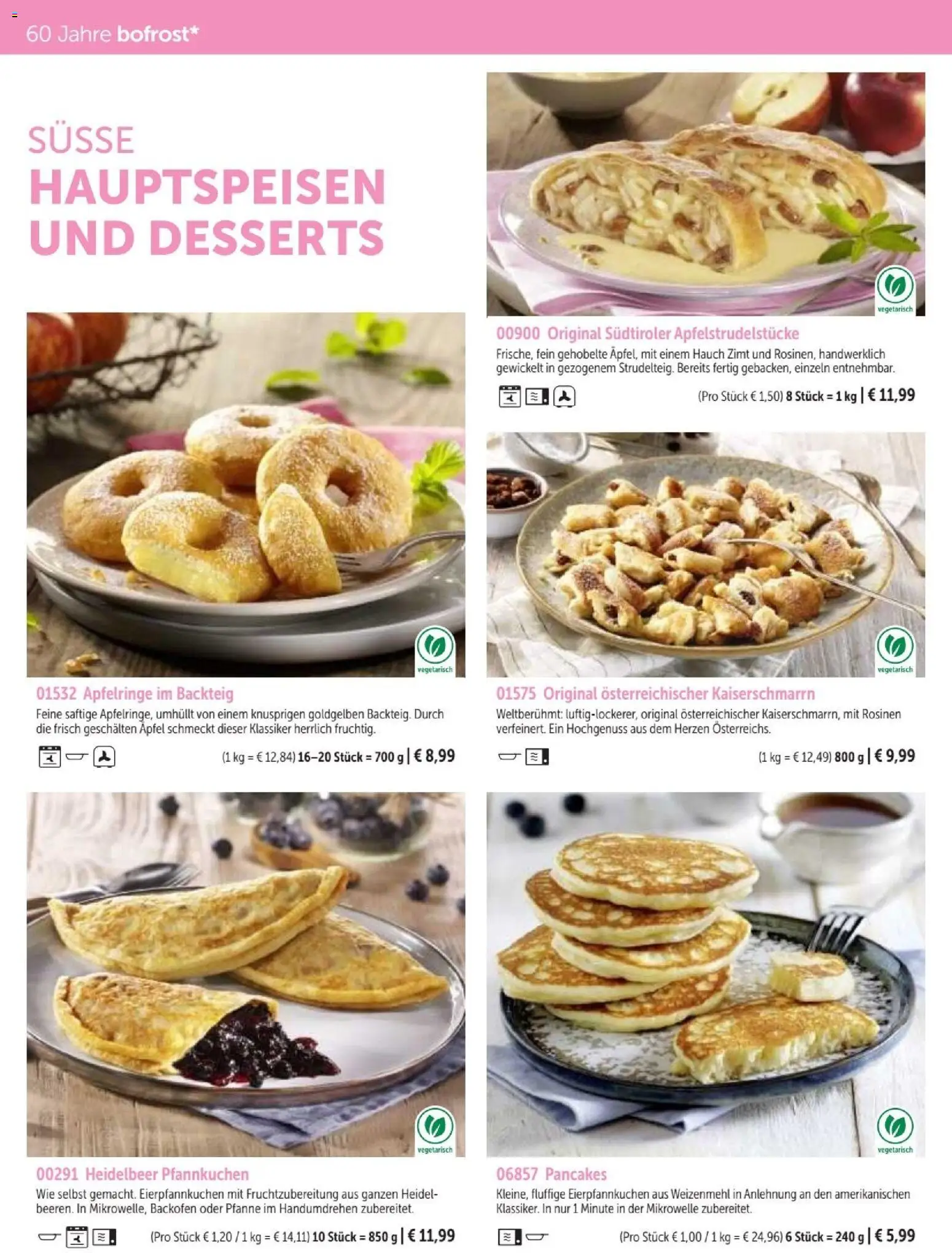 Bofrost Katalog – gültig ab 07.09.2026 | Seite: 130 | Produkte: Mikrowelle, Äpfel, Rosinen, Backofen