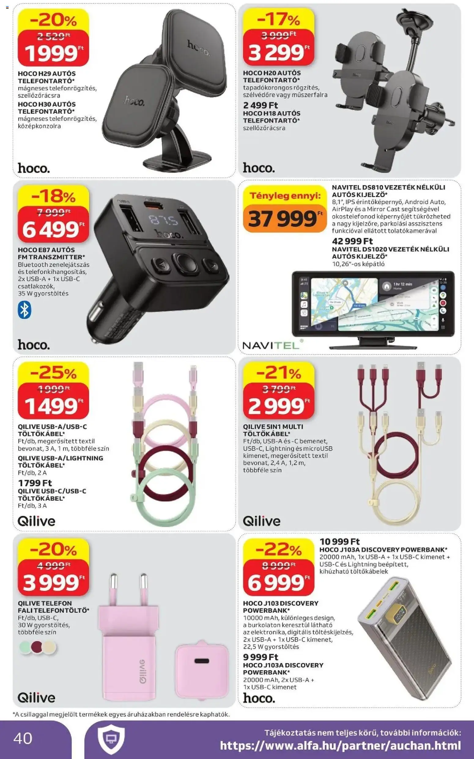 Auchan akciós ujság - amely érvényes a következő dátumtól: 09.04.2026 | Oldal: 40 | Termékek: Telefon