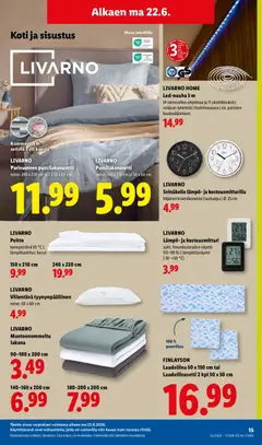 Lidl-mainoslehti voimassa 17/06/2026 alkaen | Sivu: 27 | Tuotteet: Pussilakanasetti, Peitto, Lakana, Näyttö