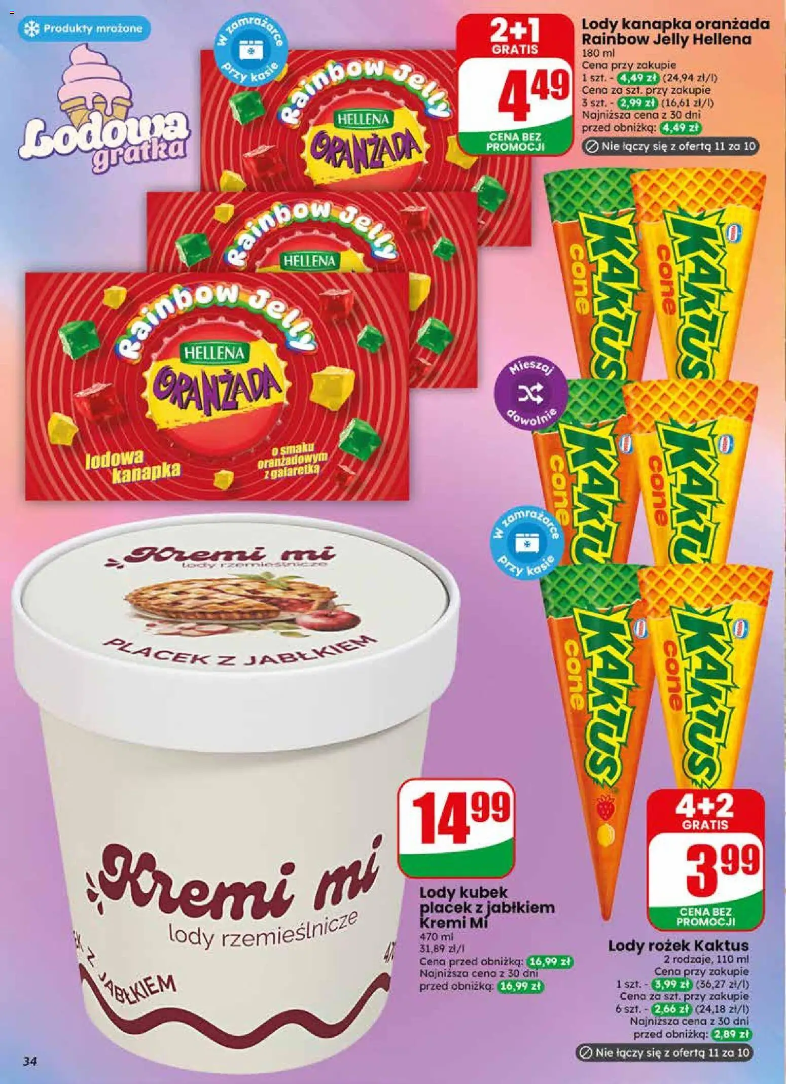 Dino gazetka od 13.05.2026 | Strona: 34 | Produkty: Galaretka, Sandwich, Lody